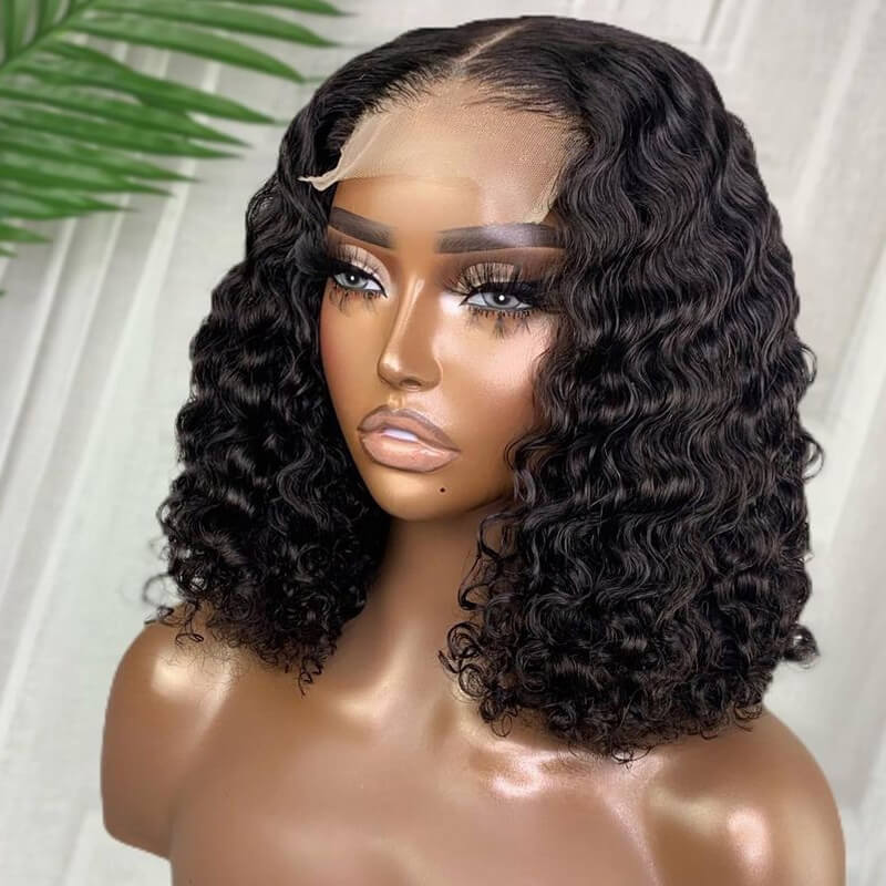 Buy 2 Human Hair Bob Wigs for $99 | 4x4 Lace Closure Curly & Straight Bob Wig Set | Perfect for Daily Wear, Parties & Cosplay