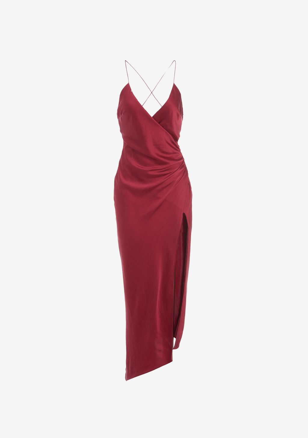 Emma Silk Dress Burgundy - Elegant & Comfortable Women's Silk Dress for Party, Wedding & Evening Wear