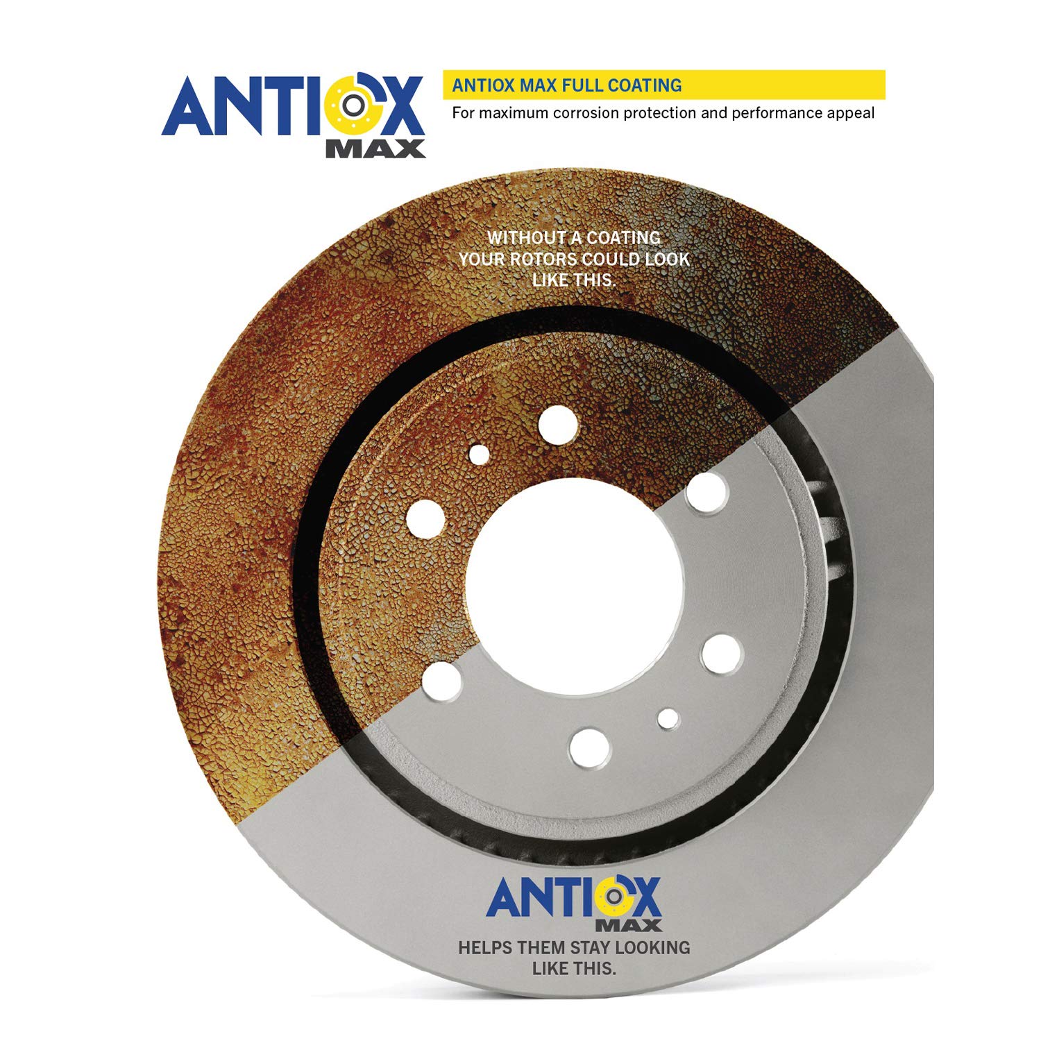 Goodyear 214628GY AntiOx Coated Rear Brake Rotor for Jeep Wrangler 2007-2018 (JK) | Heavy-Duty Truck & SUV Brake Disc | Perfect for Off-Roading & Daily Commuting