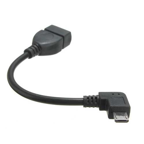 90 Degree Right Angle Micro USB OTG Cable - Fast Charging & Data Sync for Android Tablets & Smartphones - Perfect for Gaming, Travel & Home Use