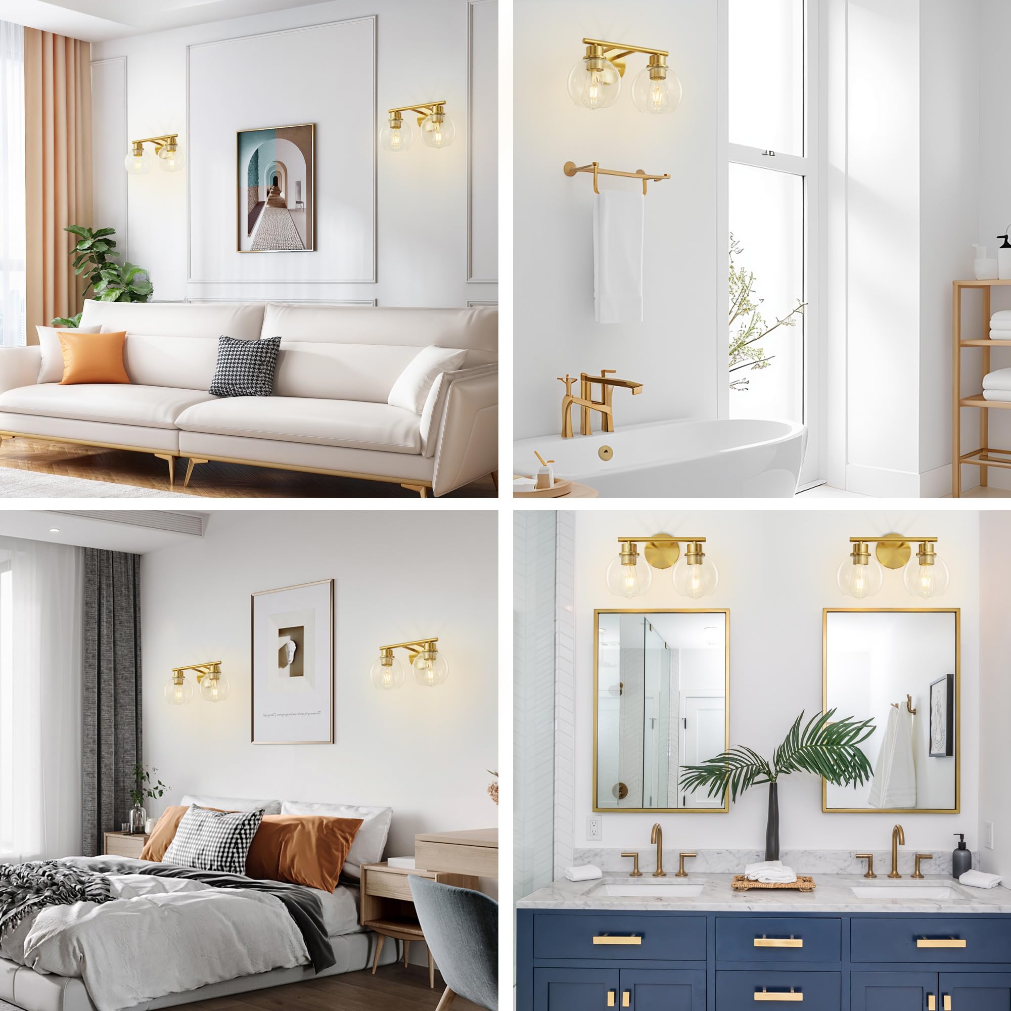 Gold Vanity Light 13.8