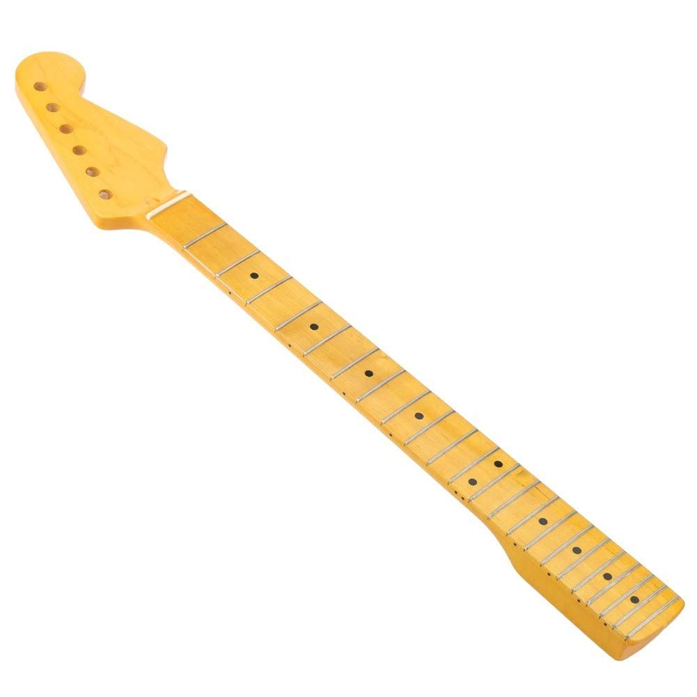 Premium DIY Electric Guitar Neck - 22 Frets Maple Replacement Neck with Fingerboard for ST Style Electric Guitars | Perfect for Guitar Repair, Custom Builds & Upgrades