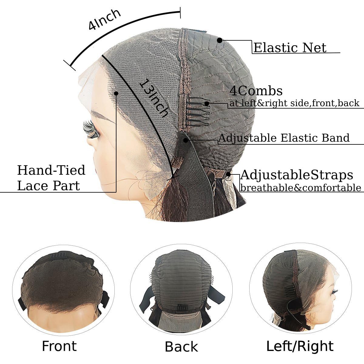 13x4 HD Transparent Lace Front Wigs 30