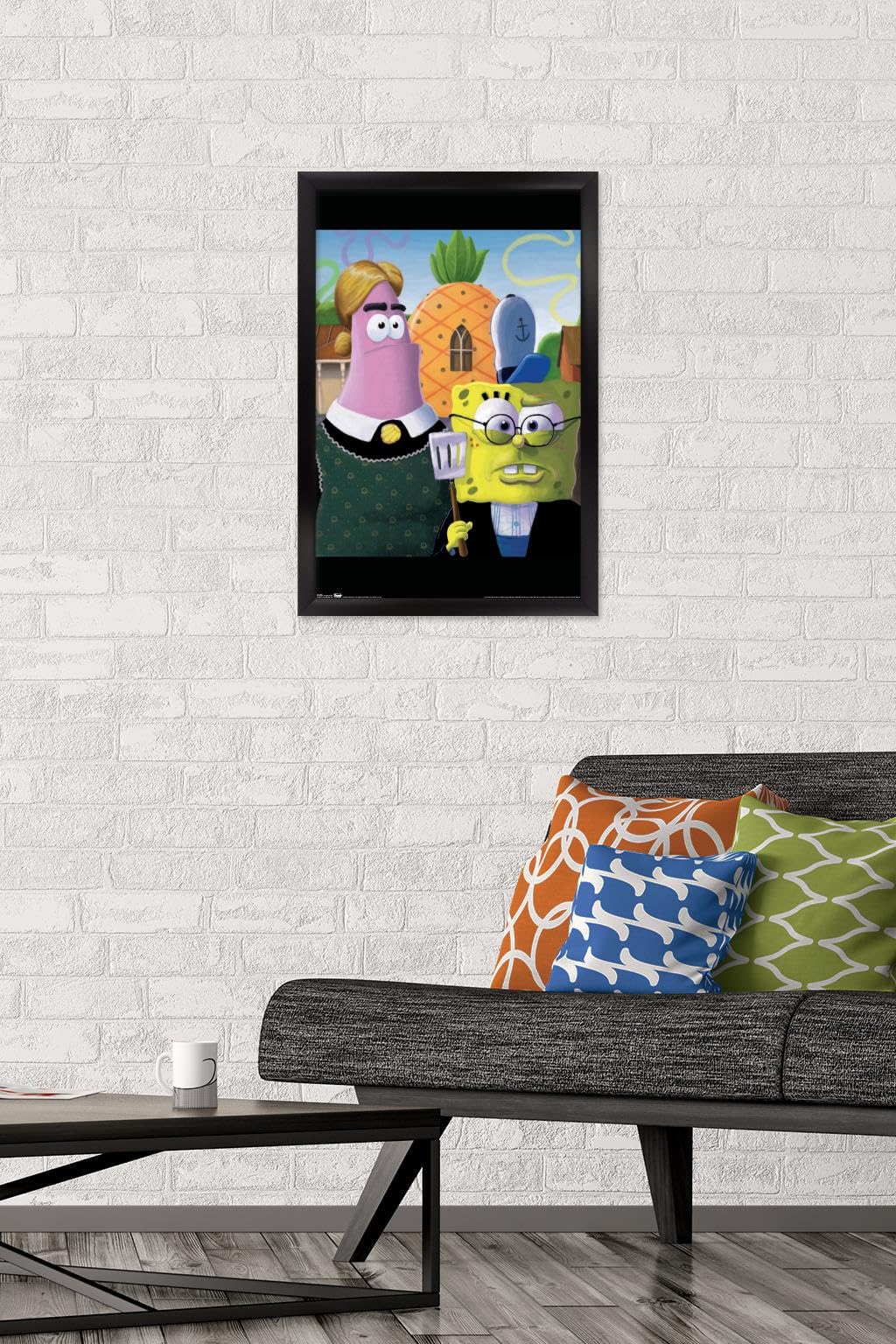 Trends International Nickelodeon SpongeBob SquarePants American Gothic Parody Wall Art Poster - 14.725