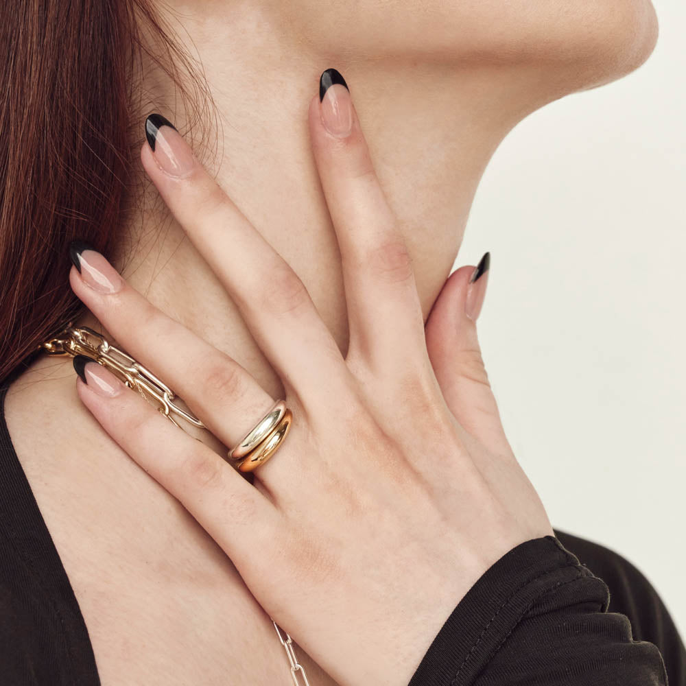 Elegant Slim Curve Dome Ring in 14K Gold - Perfect for Everyday Wear & Special Occasions