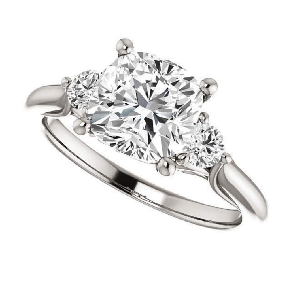 ERAA JEWEL 3 Stone Moissanite Bridal Ring Set | 3 CT Pear Cut VVS1 Colorless Diamond Alternative | 925 Sterling Silver Engagement & Wedding Rings | Perfect Gift for Anniversaries, Proposals & Special Occasions
