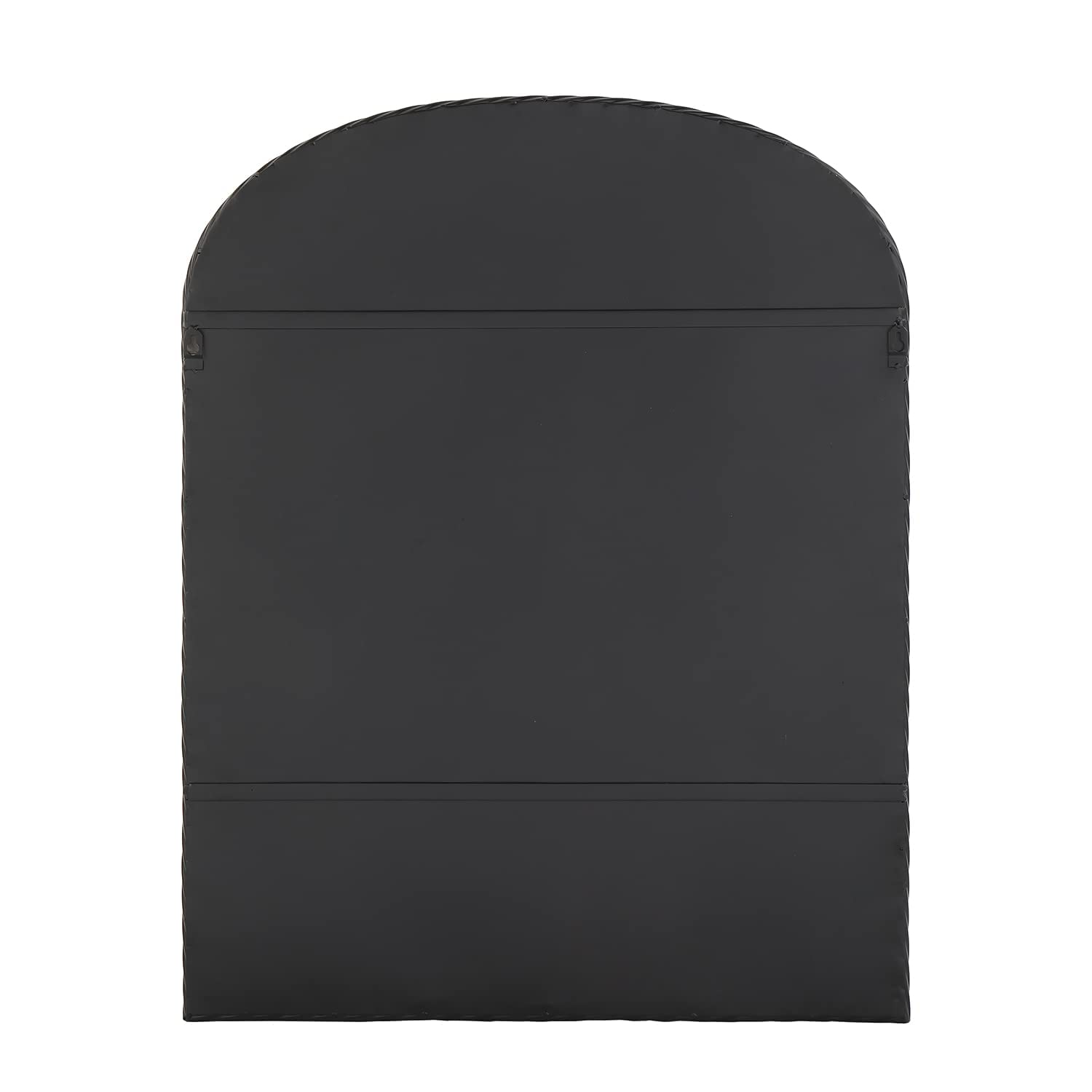 24x31 Inch Black Arch Mirror with Twisted Metal Frame - Elegant Wall Mirror for Living Room, Bedroom, Bathroom & Entryway Decor