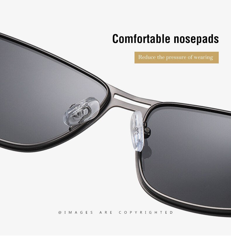 Bclear Polarized Sunglasses for Men - Lightweight Alloy Frame, UV Protection, Full Rim Design - Perfect for Driving, Fishing & Outdoor Activities
