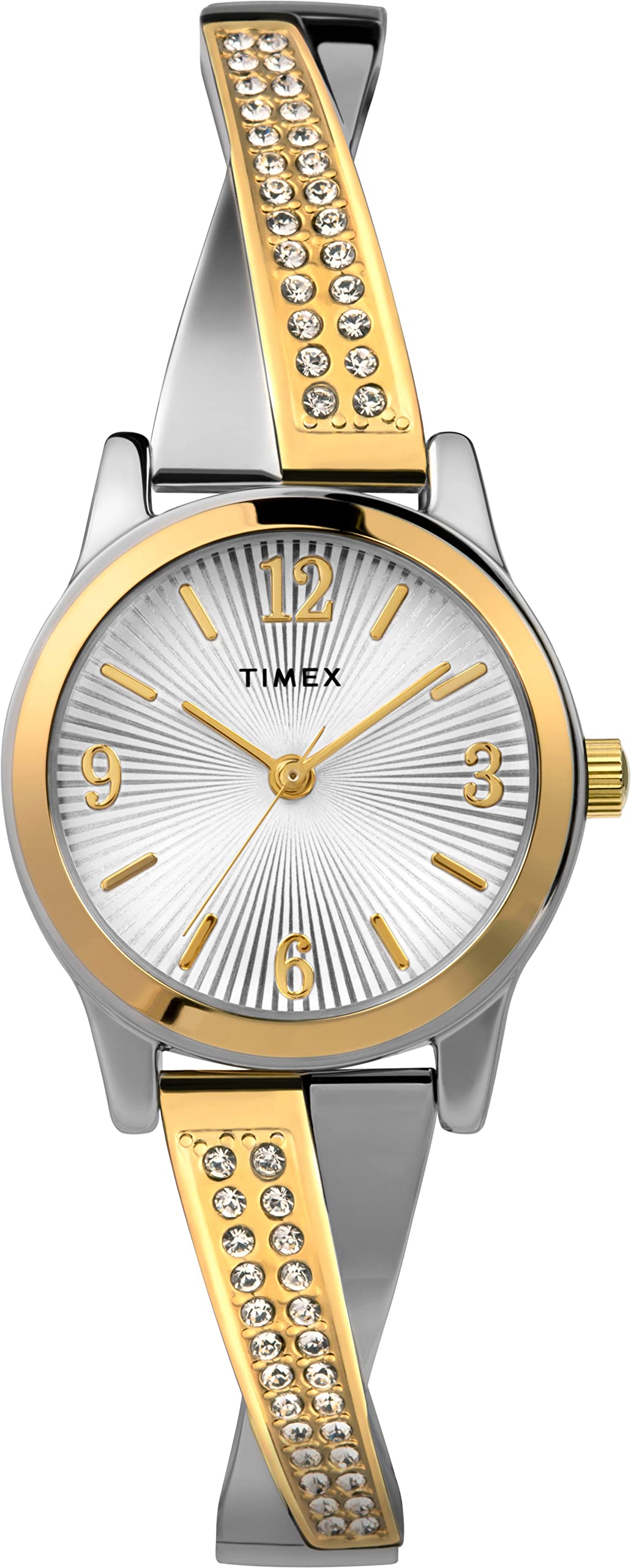 Timex Women's Main Street 25mm Semi Bangle Watch - Elegant Silver-Tone Bracelet Watch with Easy-Read Dial | Perfect for Office, Casual Wear & Everyday Fashion Accessory