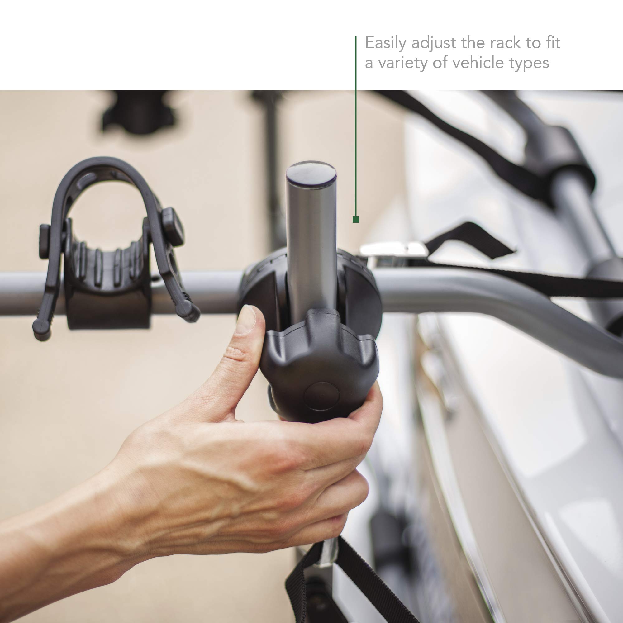 SportRack Pursuit Anti-Sway Trunk Mount Bike Rack - 2-Bike Carrier for Cars & SUVs - Secure Transport for Road Trips & Outdoor Adventures