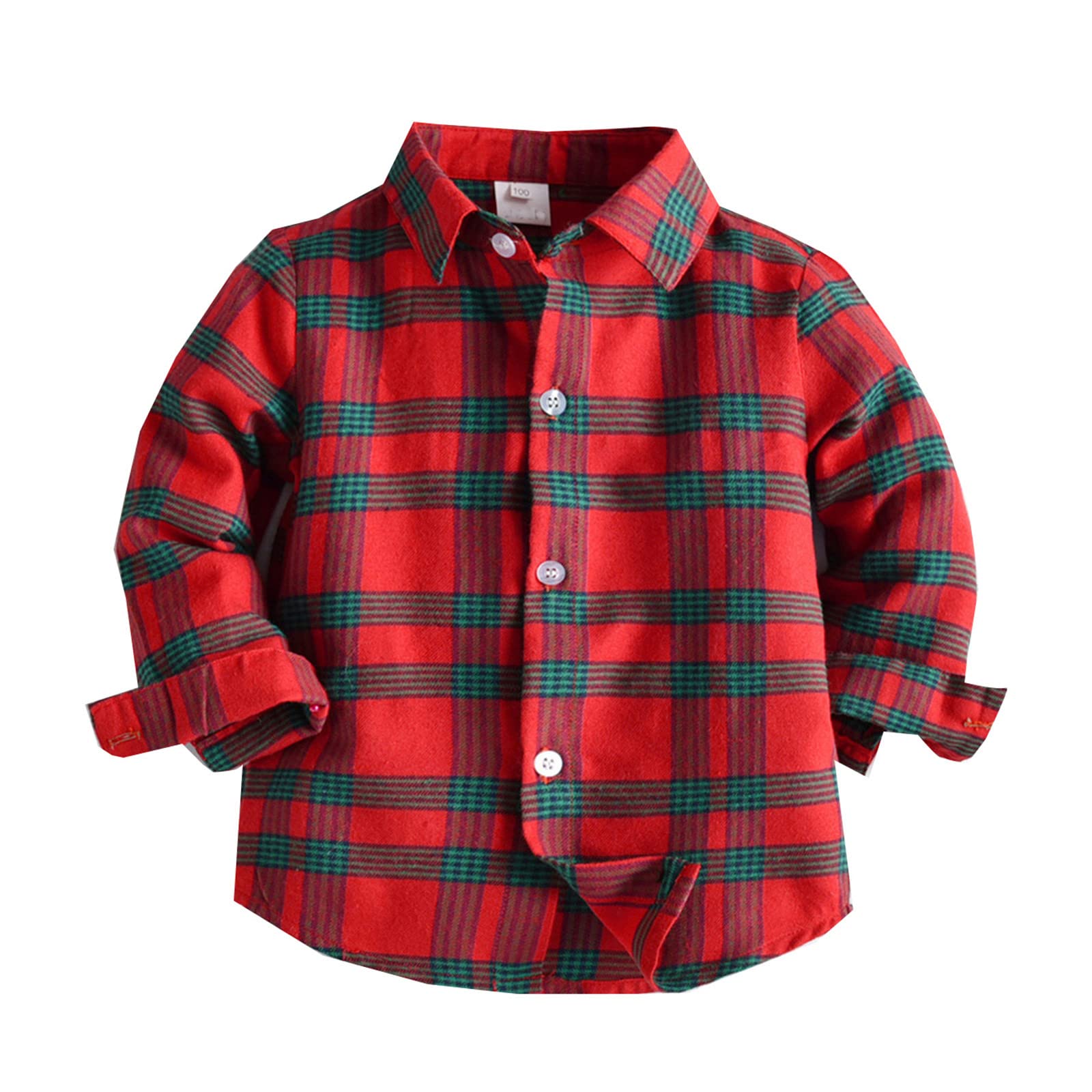 3T Boys Long Sleeve Plaid Shirt - Winter & Autumn Flannel Top Coat for Toddlers - White Casual Outwear for Playdates, School & Family Photos