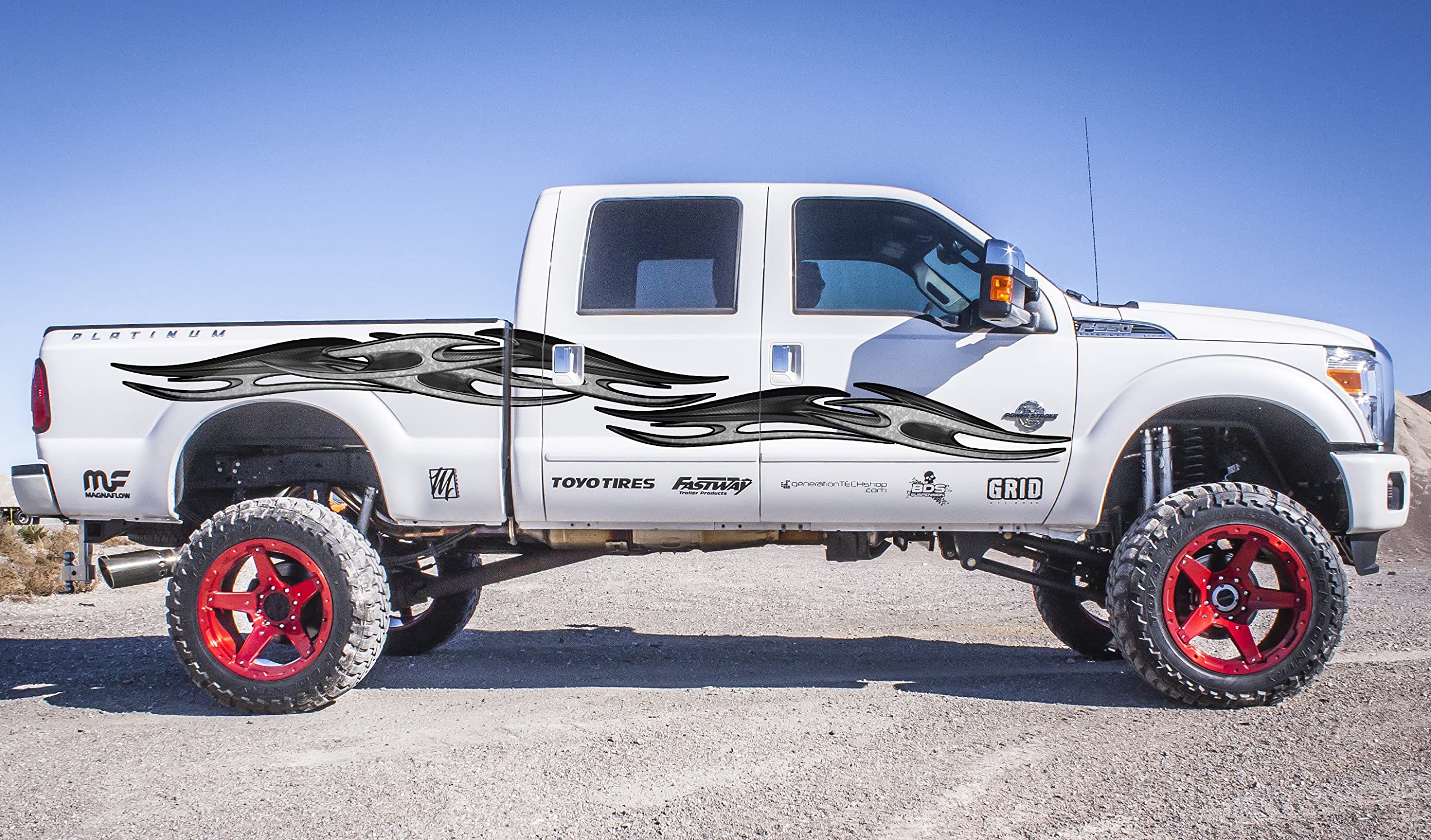 3D Tribal Full Color Vinyl Car Wrap Decal - Sword & Steel Arms Design - Waterproof Automotive Sticker (22x135) for Cars, Trucks, Motorcycles - Perfect for Custom Vehicle Wraps & Personalization