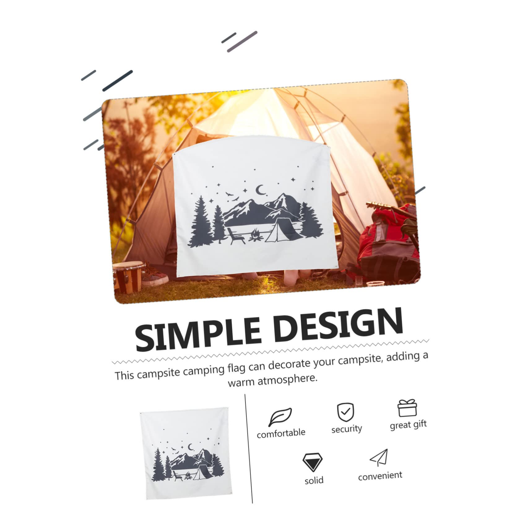 2 Pack Outdoor Camping Flags - Durable Camping Decor & Hanging Field Flags for Camping, Backyard, RV, Picnic & Tailgating Parties