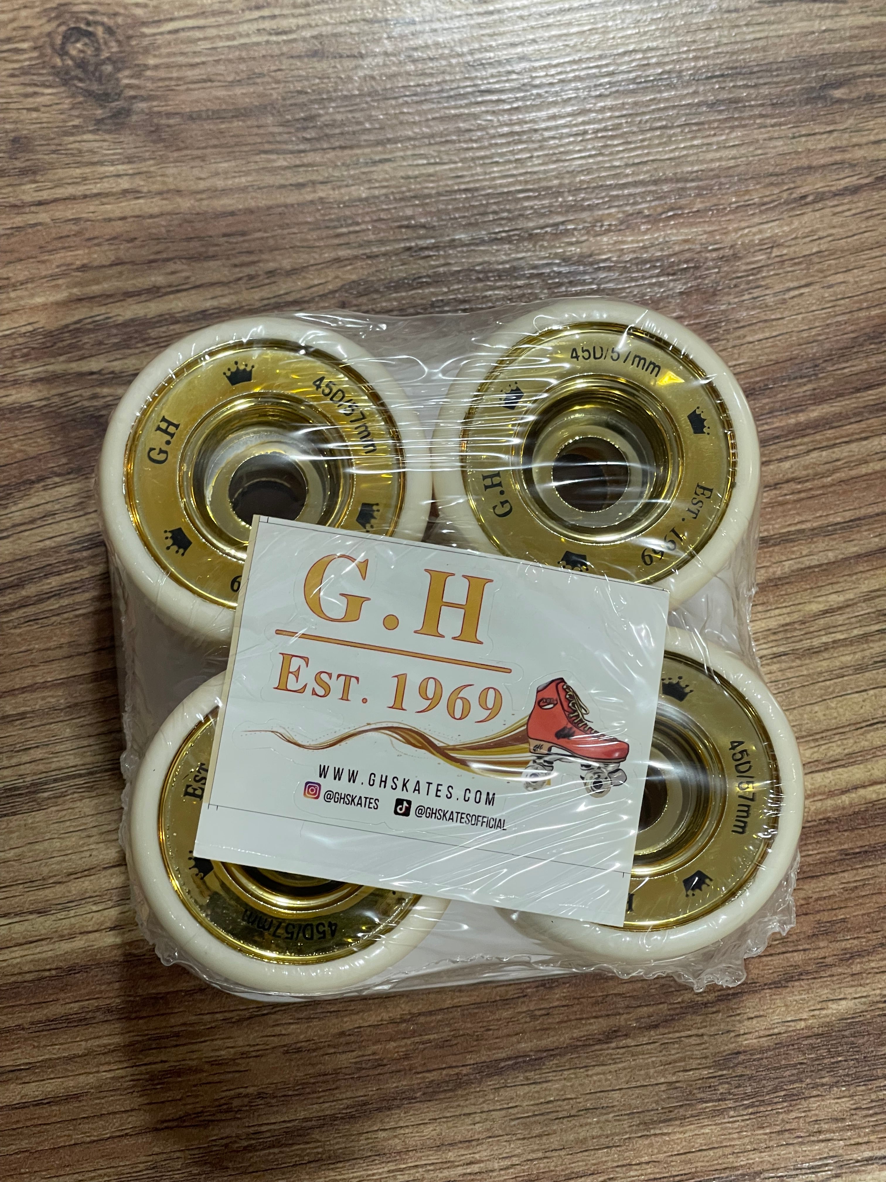 GH Skates 55D & 45D Indoor Roller Skate Wheels - High Performance for Roller Derby, Rink Skating & Artistic Skating