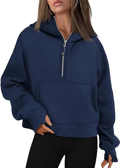 Women's Loose Fit Zip Up Hoodie with Pockets - Long Sleeve Pullover Sweatshirt for Fall & Winter | Casual Sportswear, Lounge Wear & Outdoor Activities
