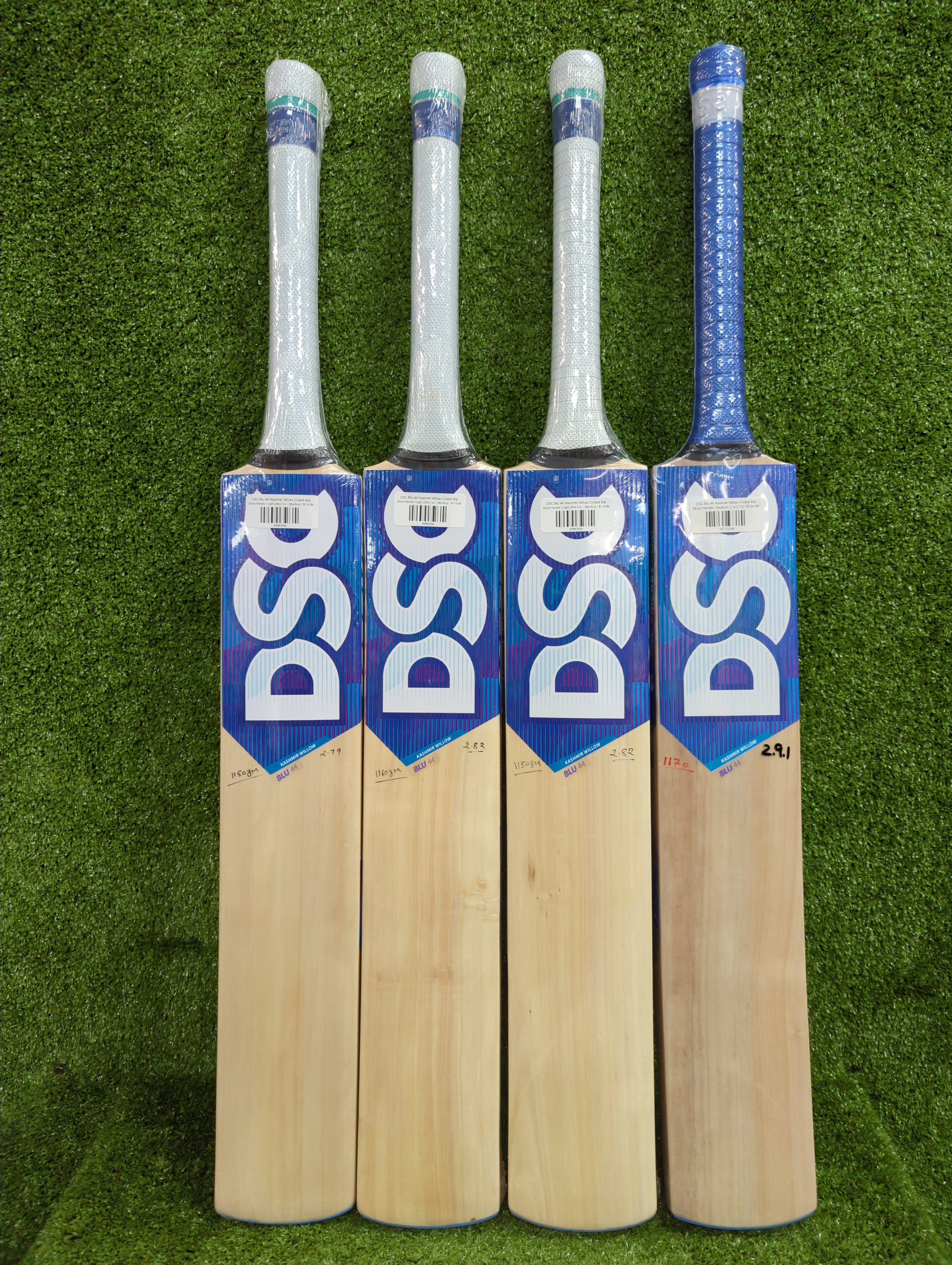 DSC Blu 44 Kashmir Willow Cricket Bat - Professional Grade Cricket Equipment for Practice & Matches - Perfect for Outdoor Sports & Cricket Training