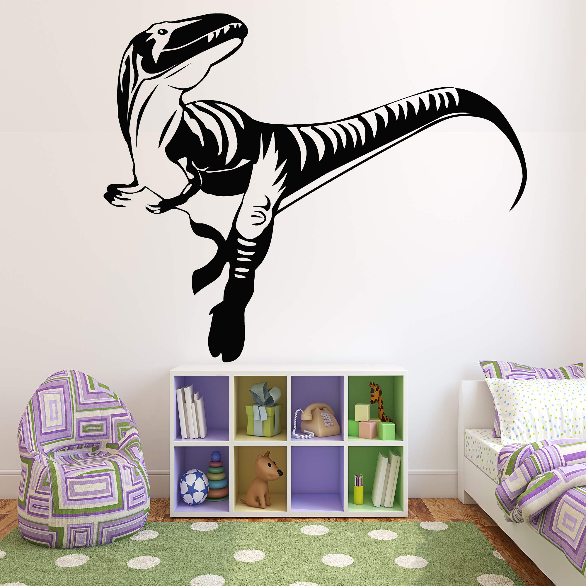 22 x 27 Inch Dinosaur Wall Decals for Kids Room - Removable Vinyl Stickers, Jurassic Themed Nursery Decor, Boys Bedroom Art Poster - Perfect for Playrooms, Classrooms & Birthday Party Decorations