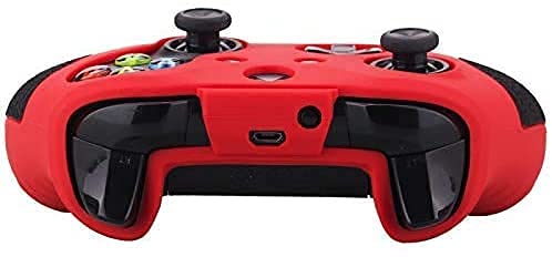 Soft Silicone Gel Rubber Grip Case & Thumb Stick Caps - Protective Cover for Xbox One S Controller | Enhanced Gaming Comfort for Long Play Sessions
