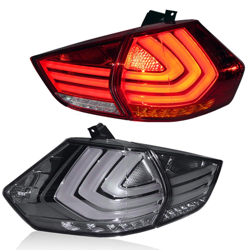2014-2019 Nissan Rogue LED Tail Lights Assembly - Pair of DRL Brake Reverse Back Up Rear Lamps | Waterproof & Durable for Night Driving & Enhanced Safety