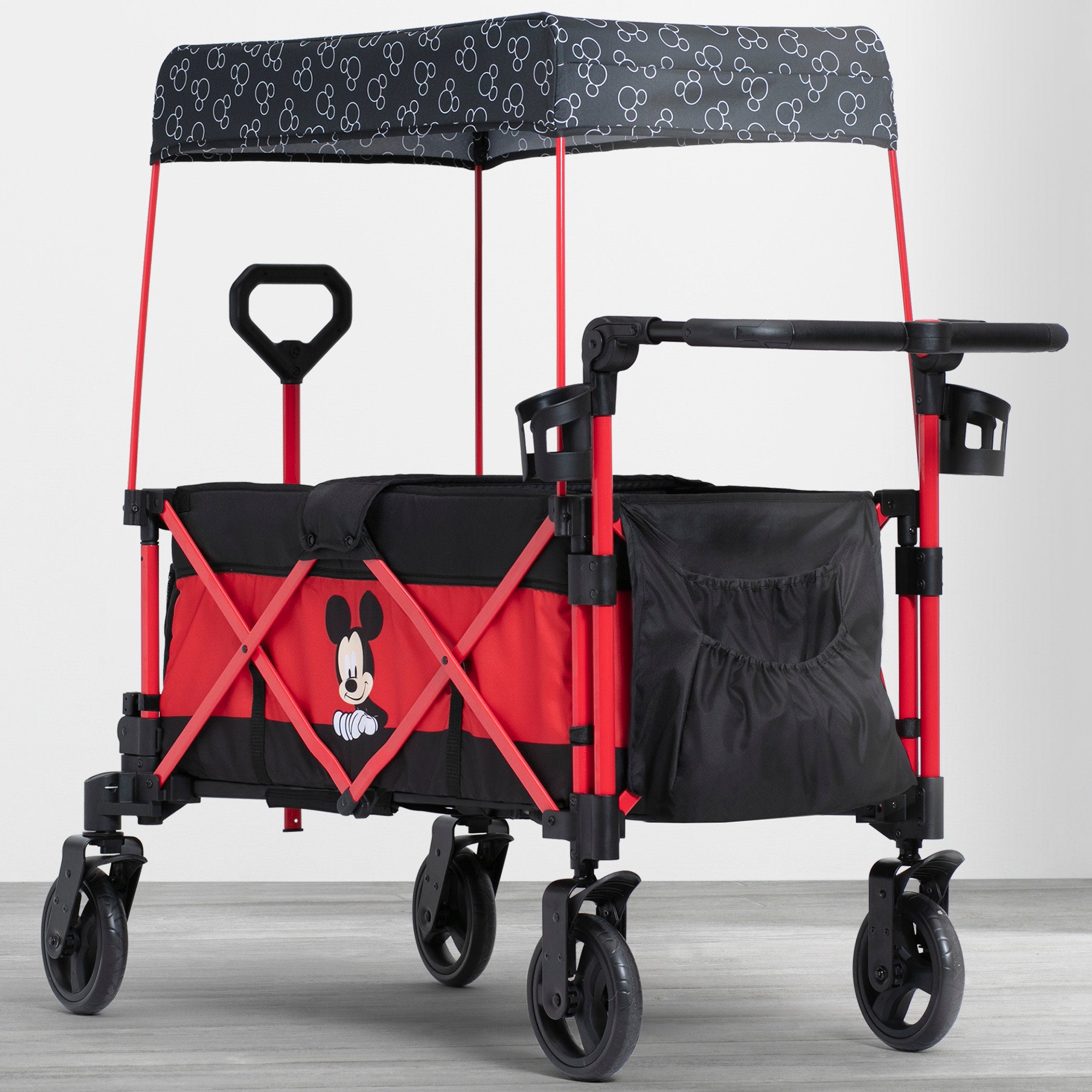 Disney Mickey Mouse Stroller Wagon for Kids - Lightweight Foldable Baby Stroller with Canopy | Perfect for Park Outings, Beach Trips & Shopping