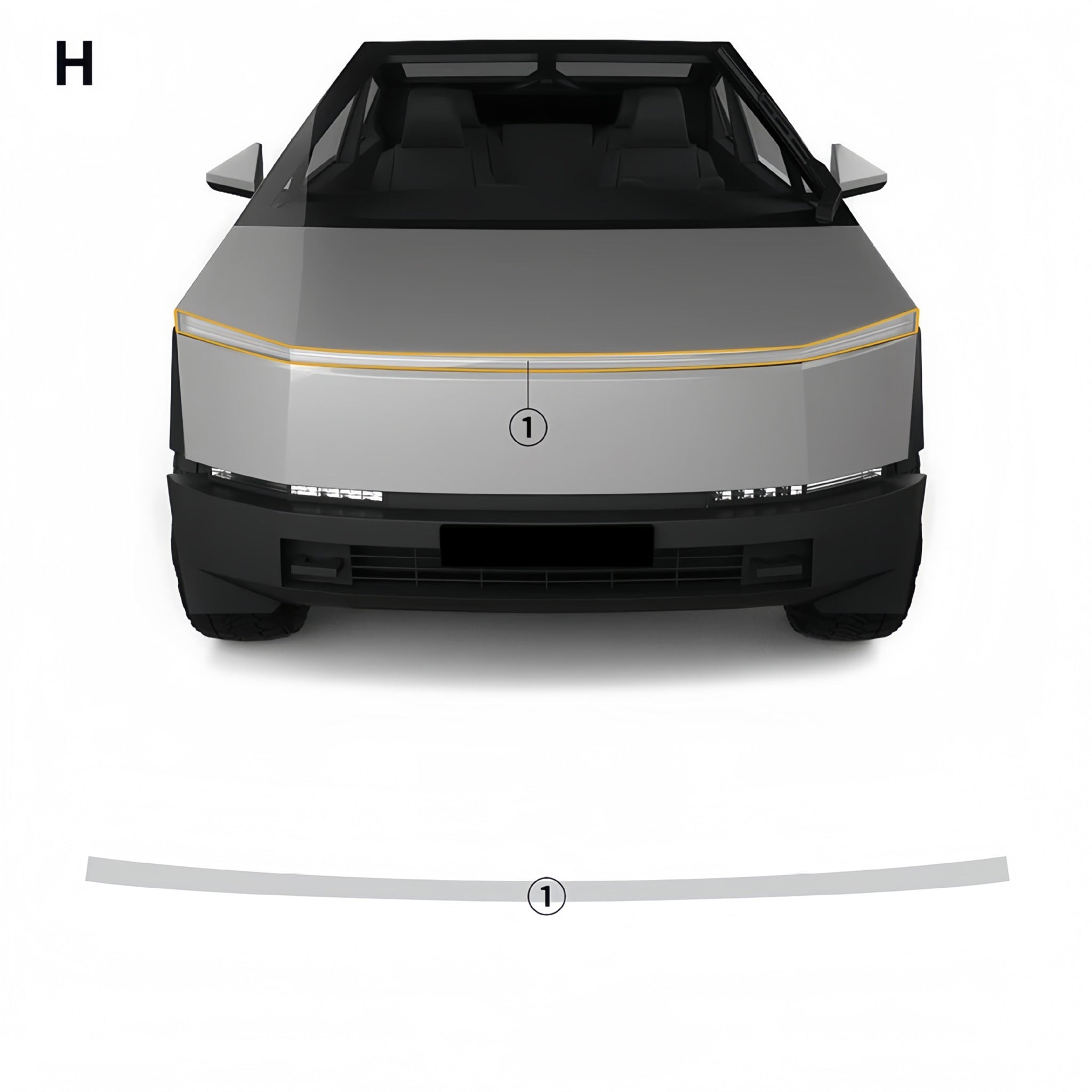 2024 Tesla Cybertruck Pre-Cut Gloss Clear PPF Wrap - Self-Healing TPU Paint Protection Film for Scratch Resistance & UV Protection (Full Car Kit) - Perfect for Daily Driving, Off-Road Adventures & Vehicle Customization