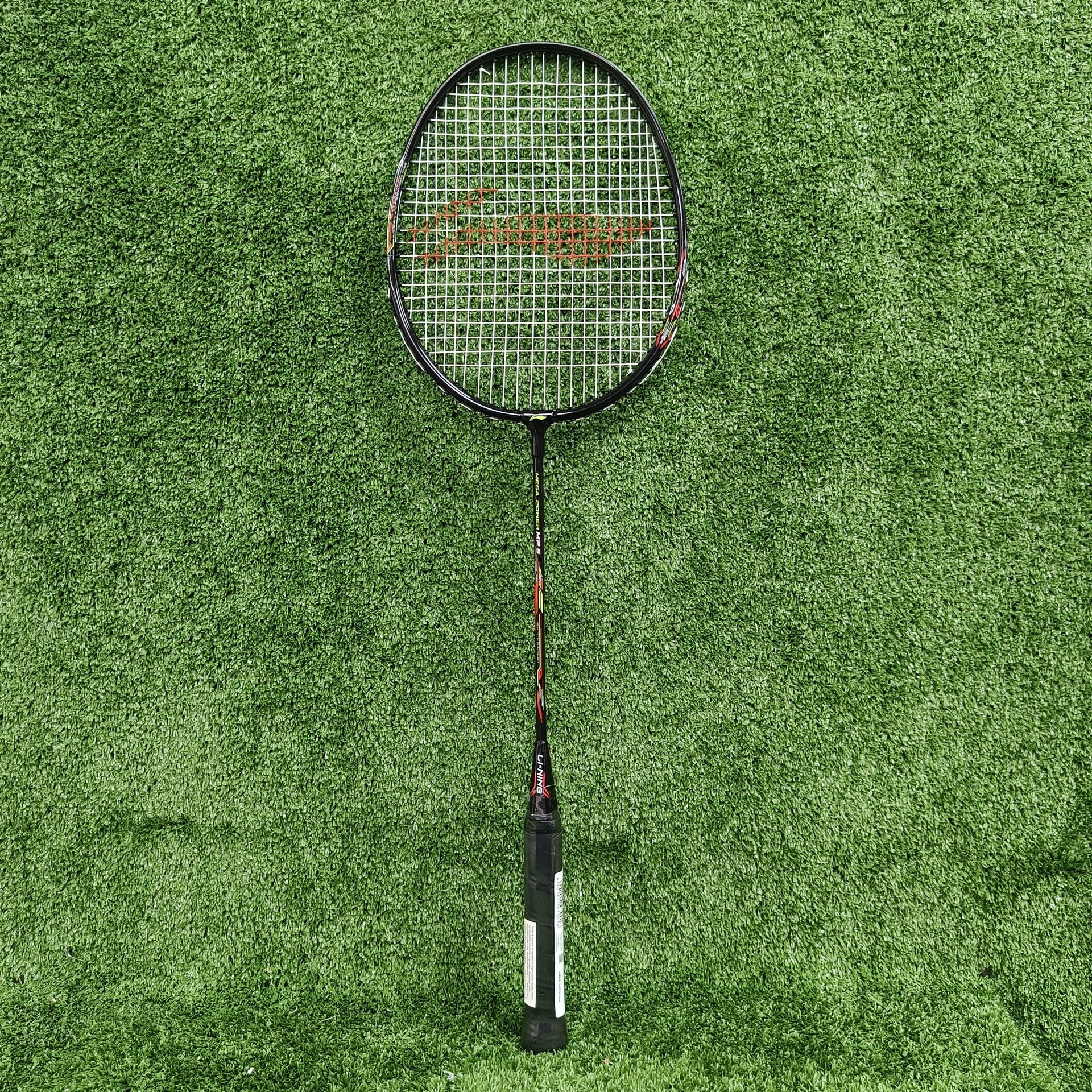 Li Ning Mega Power 5 Black/Yellow Badminton Racket - Prestrung Professional Racquet for Smash & Control | Perfect for Tournament Play & Training | Made in China
