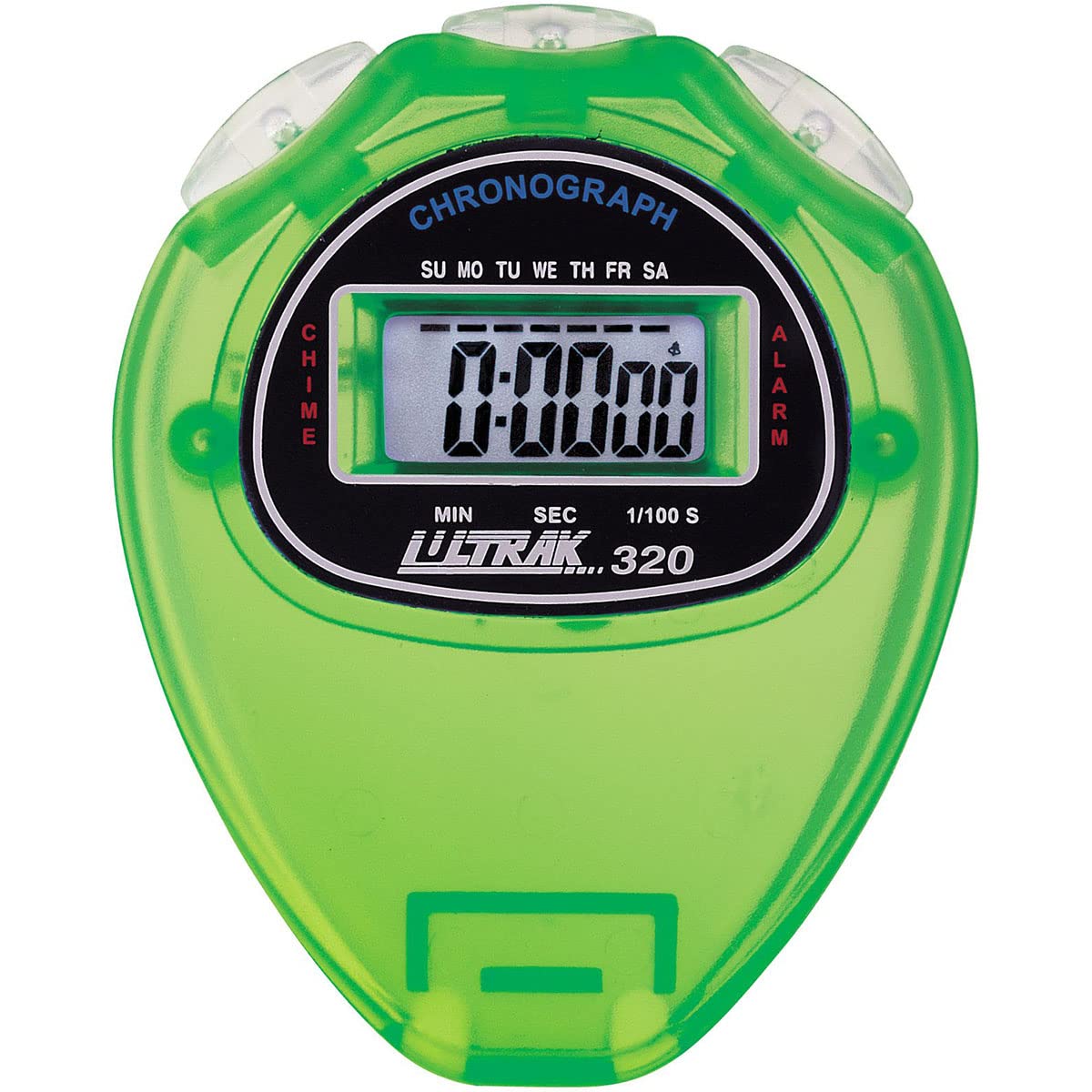 Ultrak 320 Economy Timer Sport Stopwatch - Pack of 6 Rainbow Colors for Track & Field, Swimming, Coaching, and Fitness Training | Waterproof Digital Stopwatch with Lap Memory