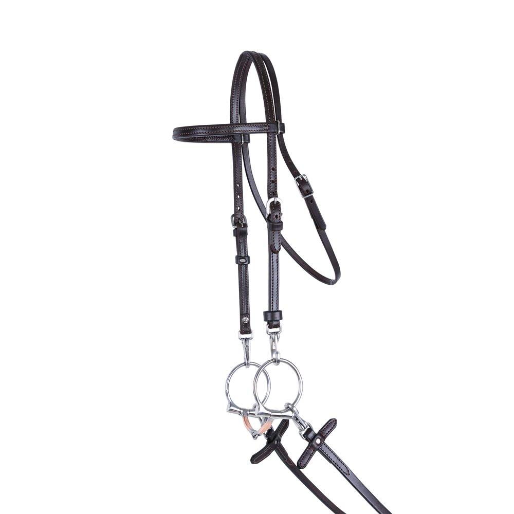 Victor Supreme Stainless Steel Arabian Horse Training Bridle – Dark Color | Quick-Change Adjustable Design | Premium Leather with Stainless Steel Hardware | Perfect for Dressage, Trail Riding & Training Sessions