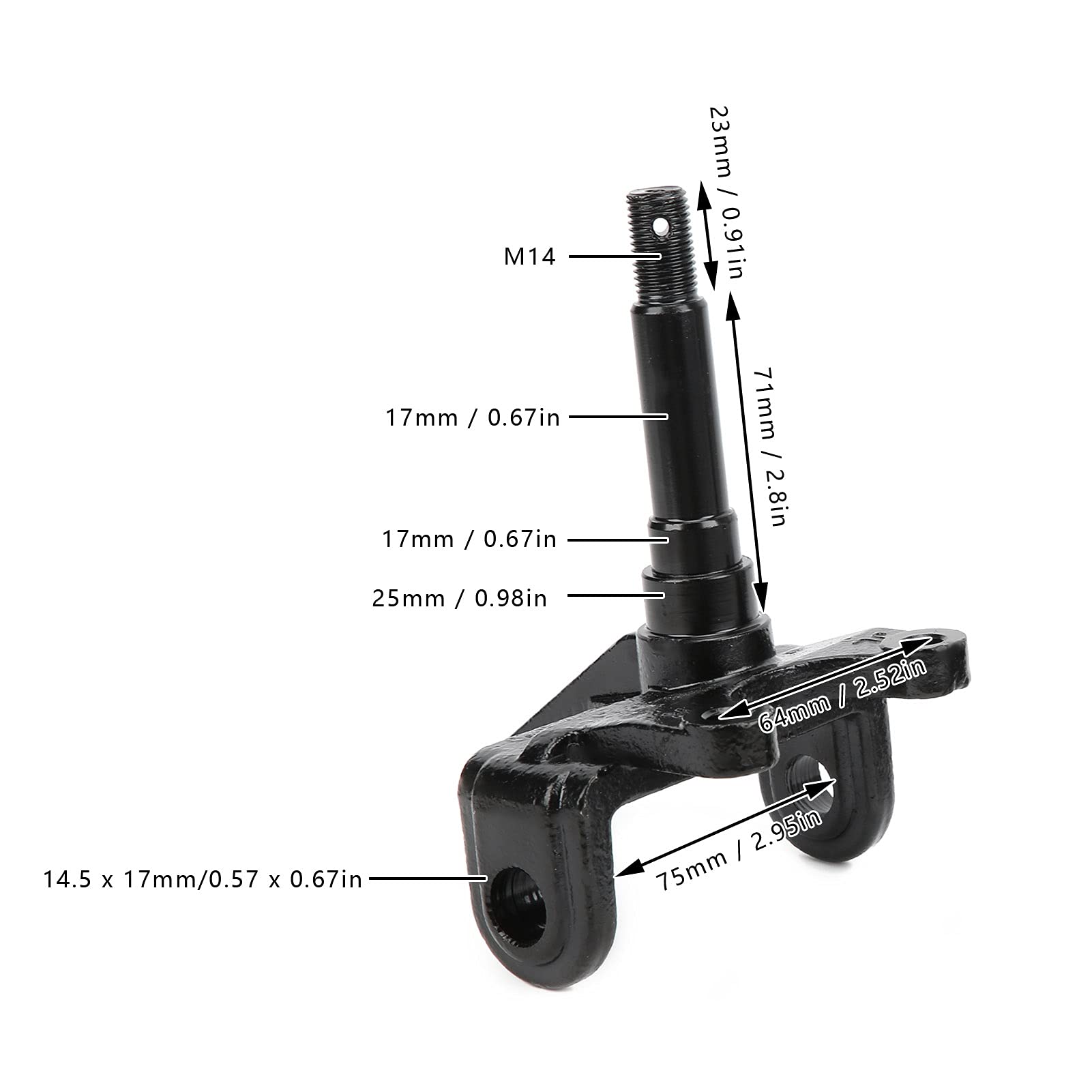 2PCS Right Angle Steering Knuckle & Strut Spindles - Durable Replacement for ATV, UTV, Quad & Off-Road Vehicles - Perfect for Rough Terrain & Trail Riding Accessories