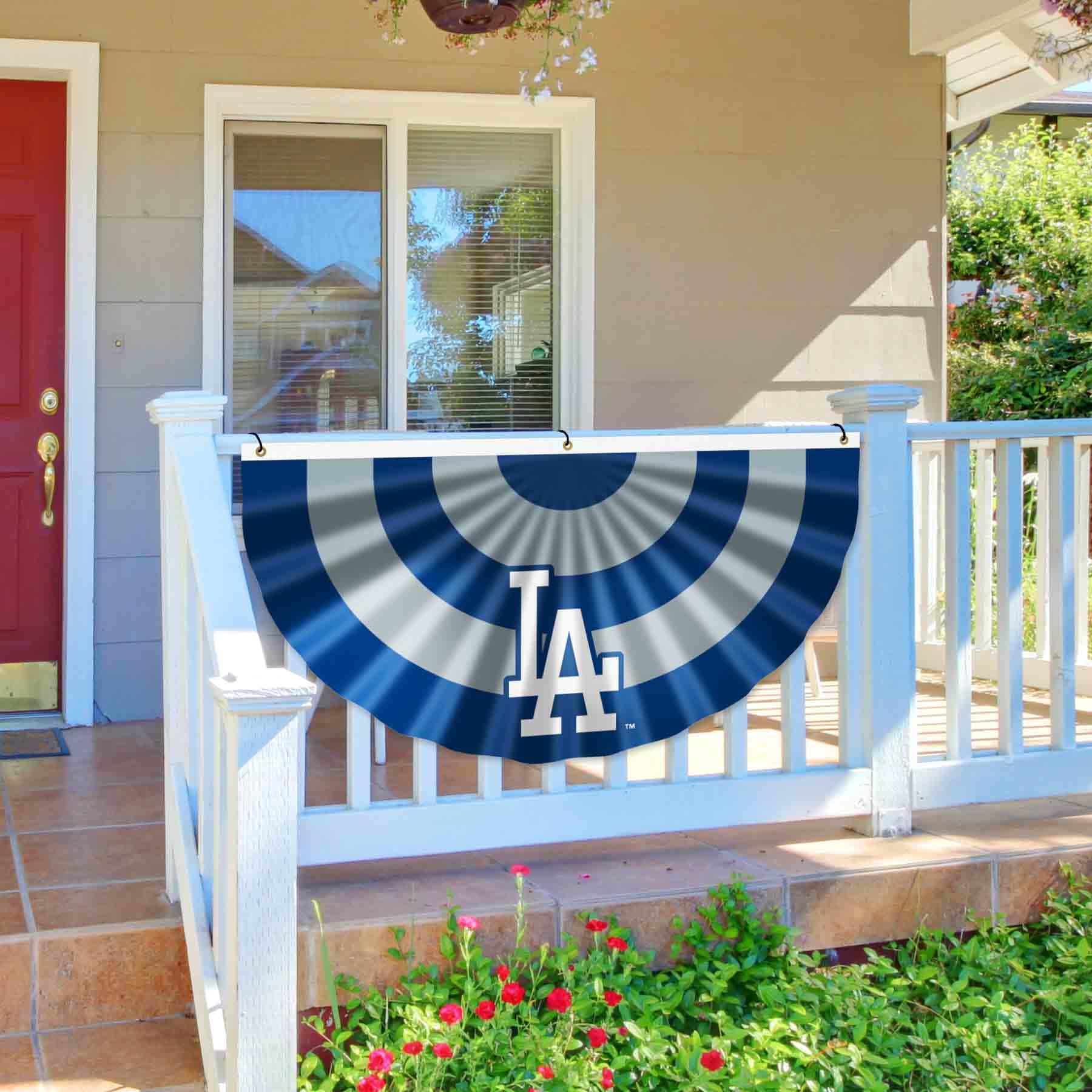 WinCraft Los Angeles Dodgers Bunting Pleated Fan Banners - MLB Team Decor for Baseball Games, Parties & Home Decor