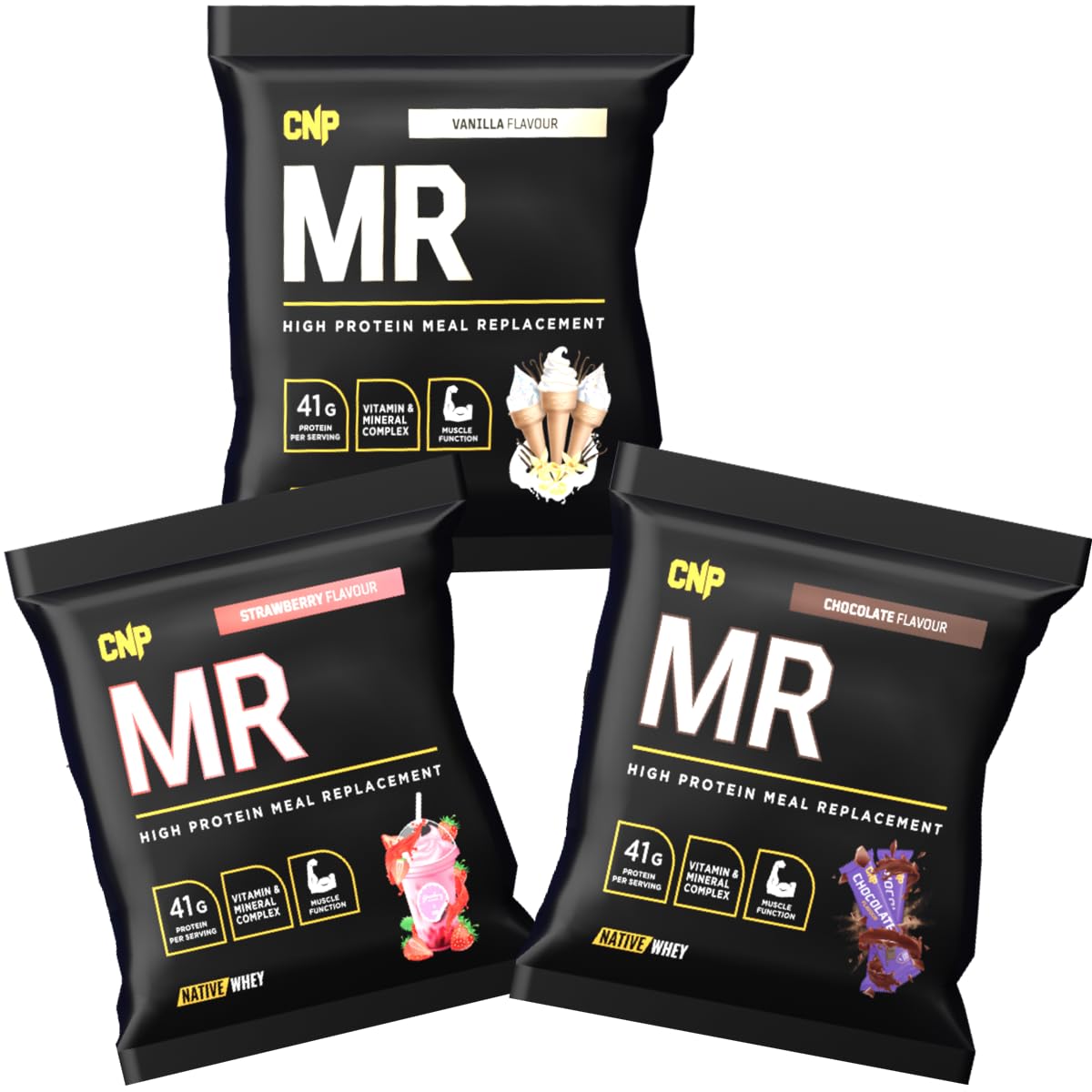 Dorian Yates Pro-M.R. Advanced Protein Meal Replacement Powder - Wild Strawberry Flavor, 2.54-Ounce Packets (20 Count) | Post-Workout Recovery & Healthy Meal Substitute for Athletes & Fitness Enthusiasts