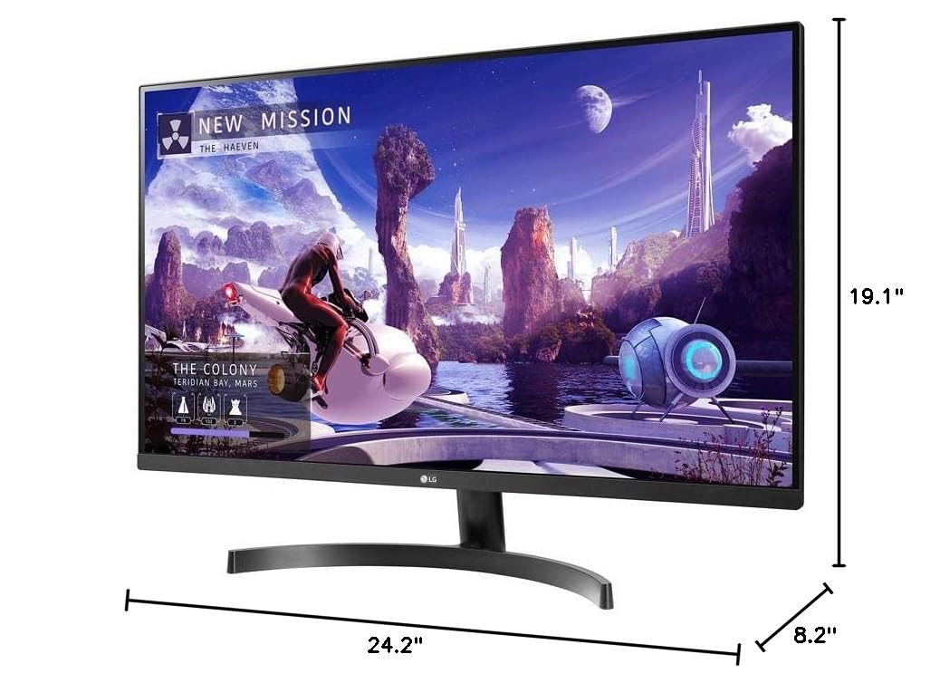 LG 27QN600-B 27-Inch QHD IPS Monitor - 2560x1440 Resolution, AMD FreeSync, 99% sRGB, HDR10, 3-Side Borderless Design - Ideal for Gaming, Graphic Design & Office Work (Black)