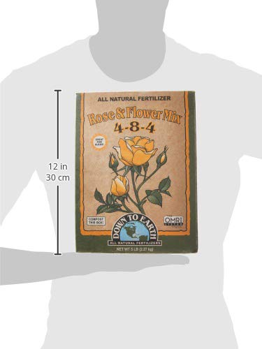 Organic Down to Earth Rose & Flower Fertilizer Mix - 5 lb Bag for Blooming Gardens & Healthy Plants | Perfect for Roses, Hydrangeas & Flower Beds