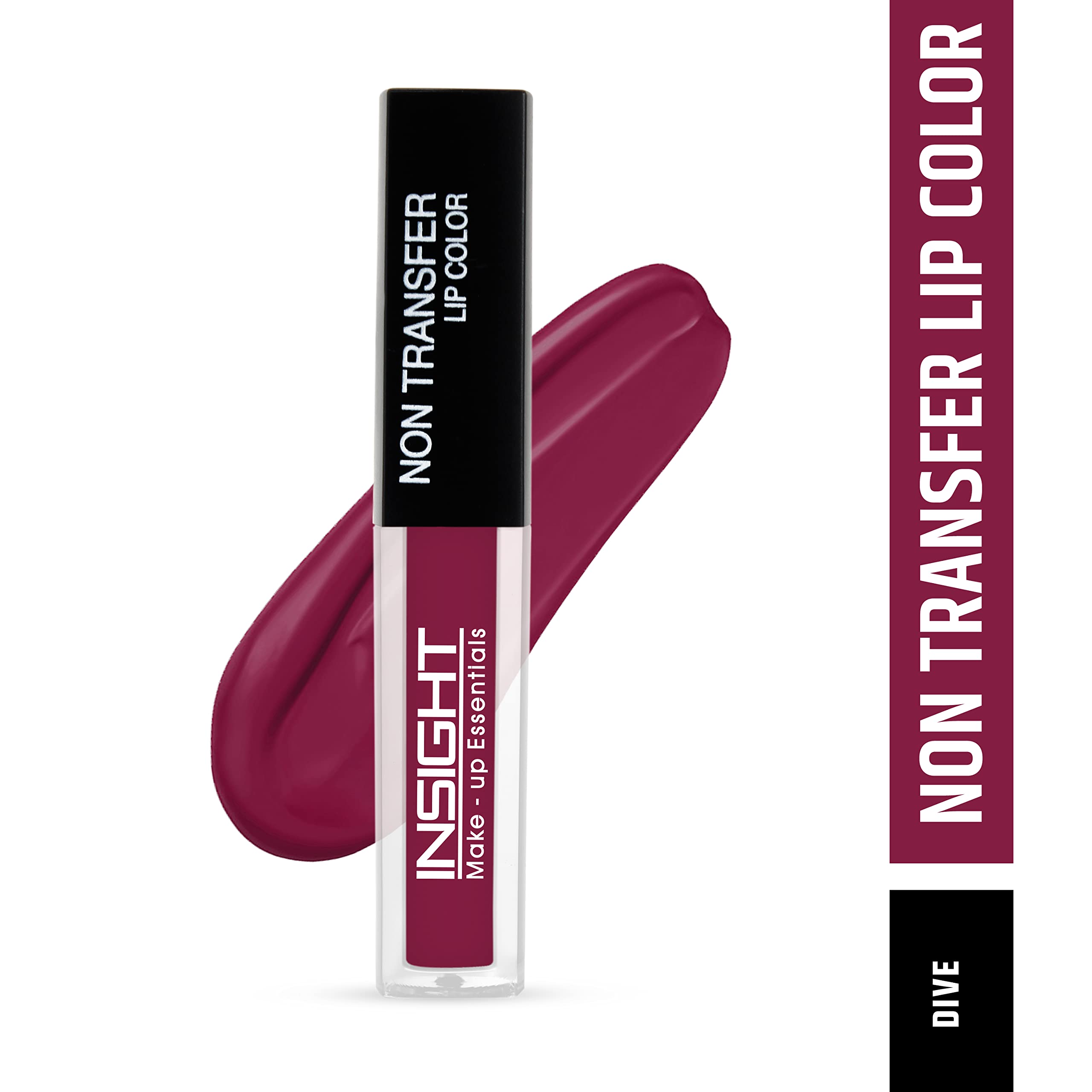 INSIGHT Non-Transfer Matte Lipstick Set - 4ml (19 Dive & 03 Divine Wine) - Long Lasting Waterproof Lip Color for Party, Date Night & Special Occasions