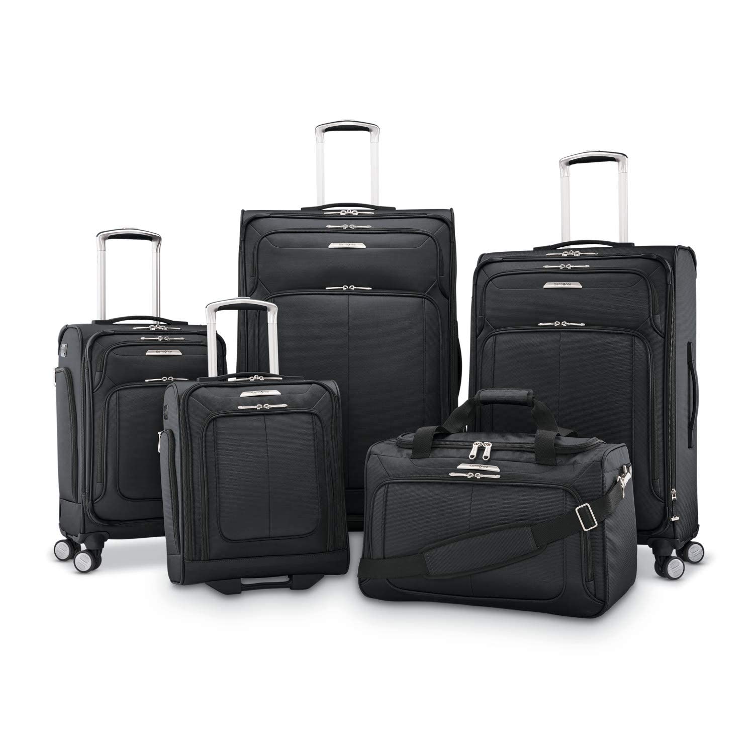 Samsonite Solyte DLX Softside Expandable Carry-On Luggage with 360° Spinner Wheels, 20-Inch Lightweight Suitcase for Travel - Midnight Black | Perfect for Business Trips & Weekend Getaways