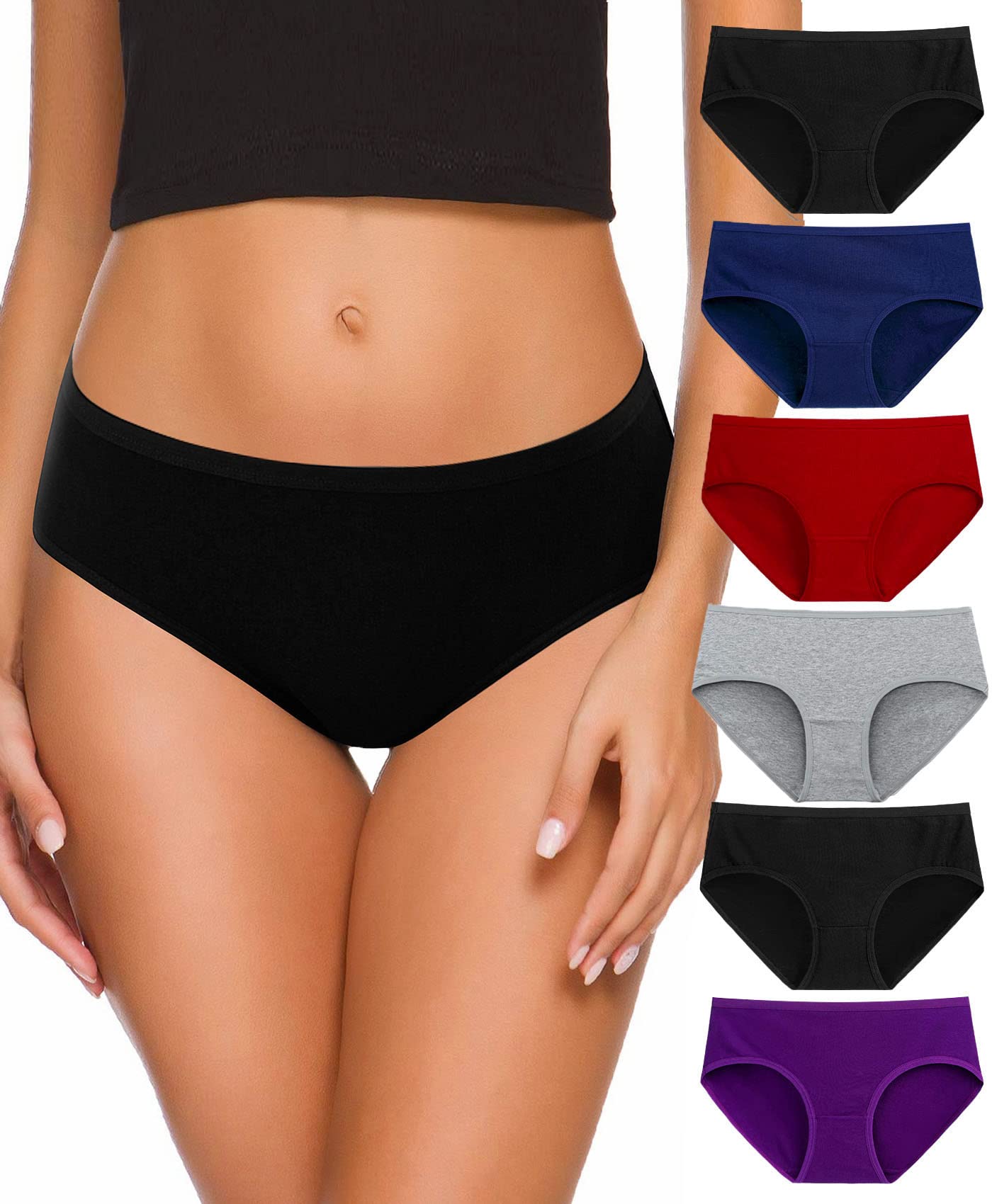 K-CHEONY Women's Cotton Hipster Panties - Breathable Low Rise Underwear for Ladies & Teens | Comfortable Daily Wear, Sleepwear & Lounge