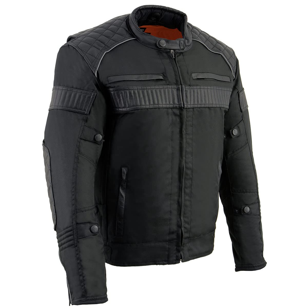 Milwaukee Men's Scooter Jacket with Leather Accent - Stylish Motorcycle Riding Jacket for Urban Commuting & Outdoor Adventures