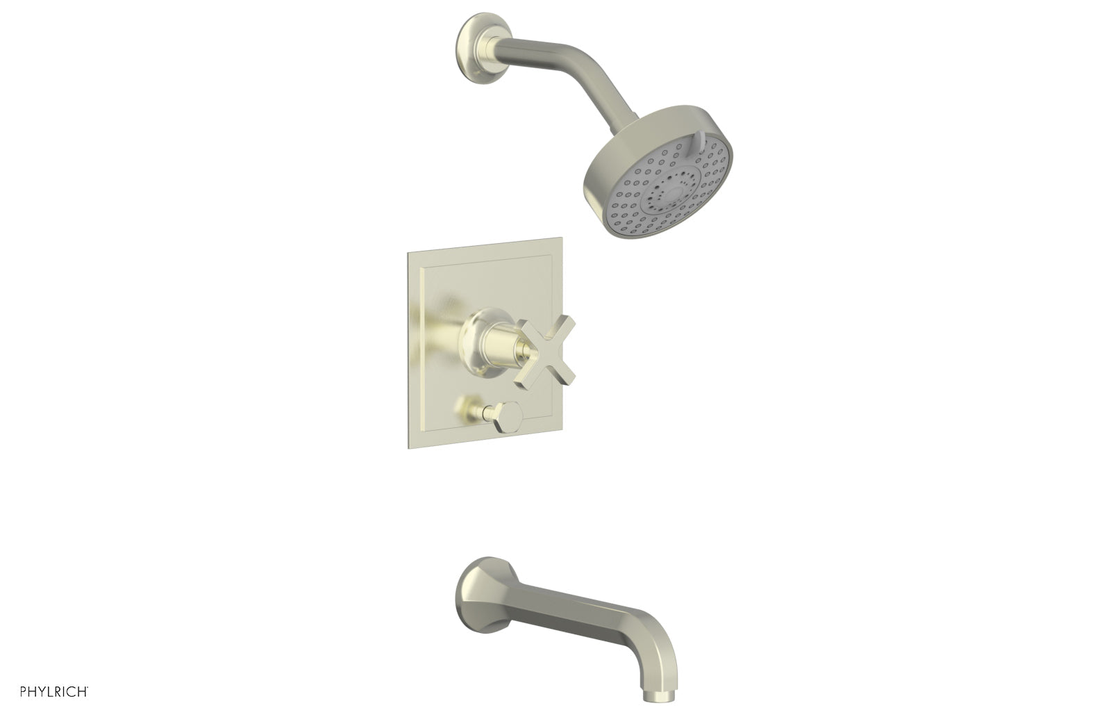 HEX MODERN Pressure Balance Tub and Shower Set 501 26 - Chrome Finish, Thermostatic Valve for Precise Temperature Control, Perfect for Modern Bathroom Renovations and Spa-Like Shower Experience