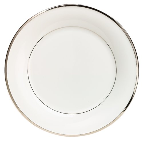 Lenox 5-Piece Place Setting Solitaire White, Ivory & Platinum - Elegant Dinnerware Set for Fine Dining, Weddings & Special Occasions
