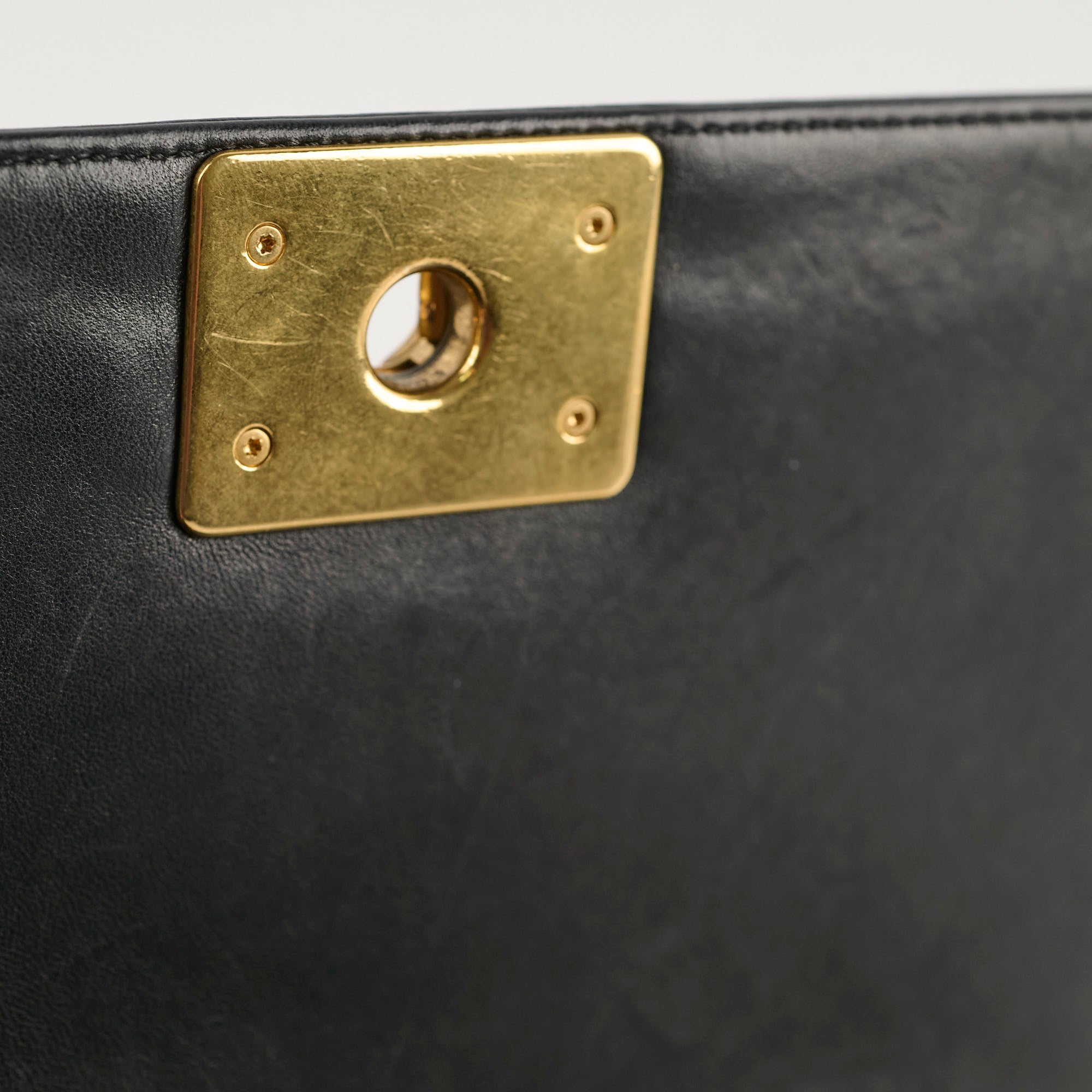 Chanel Old Medium Boy Bag in Black Lambskin Leather - Luxury Handbag for Women, Perfect for Evening Events & Daily Use