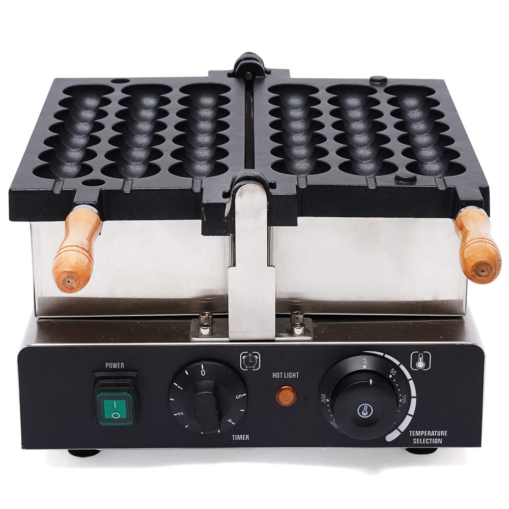 DYRABREST Commercial Waffle Bites Maker - Nonstick Rotating Electric Bubble Waffle Ball Machine for Restaurant, Cafe, Tea Shop & Home Use - Perfect for Desserts, Snacks & Party Catering