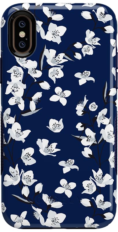 Navy Cherry Blossom Floral