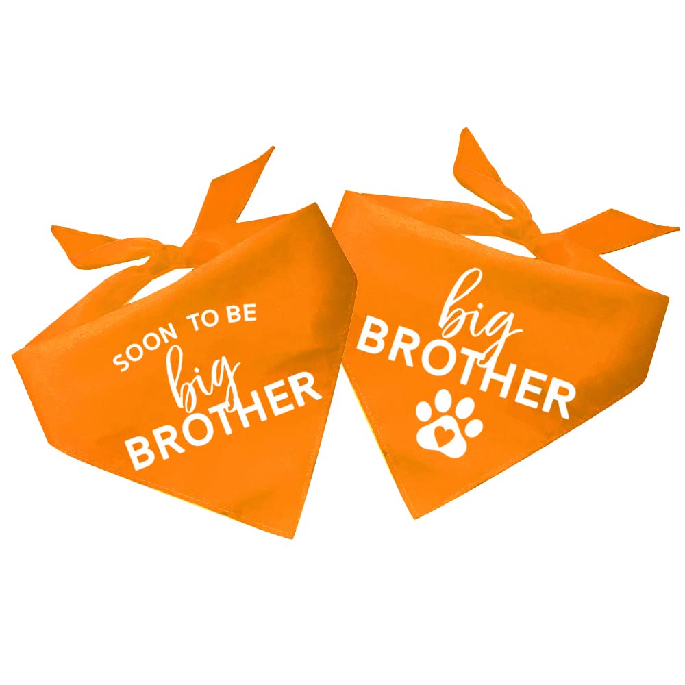 Big Brother & Soon to Be Big Brother Dog Bandana Set - 2 Pack Matching Pet Bandanas for Siblings | Perfect for Dog Birthdays, Family Photos & Special Occasions