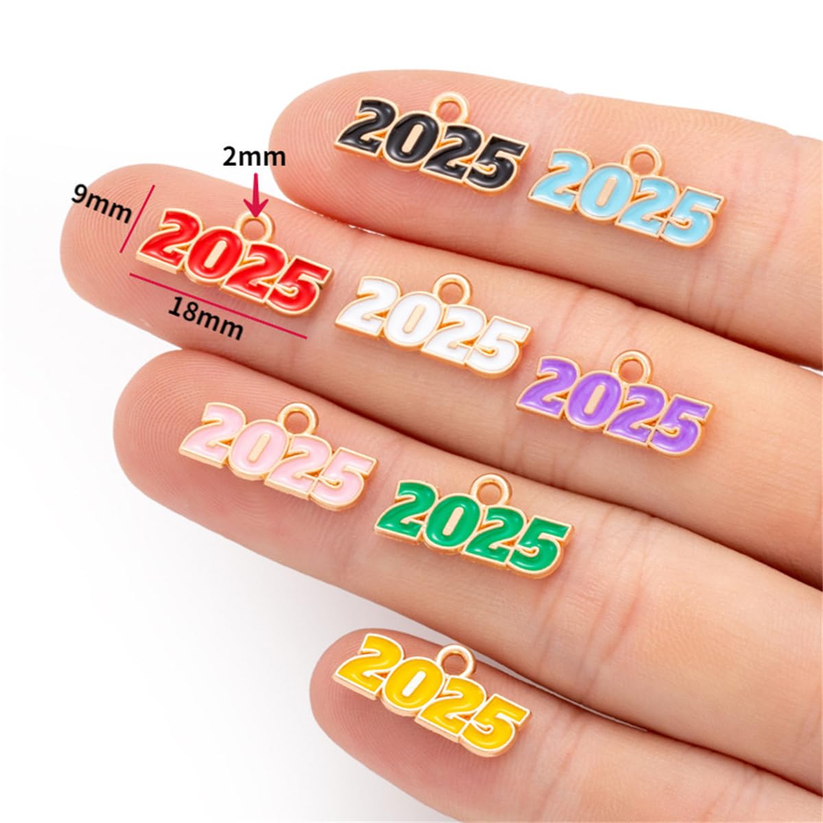 35pcs 2025 Metal Alloy Number Charms for Jewelry Making - Pendants for Earrings, Necklaces & Bracelets - DIY Craft Supplies for New Year 2025 Jewelry Projects