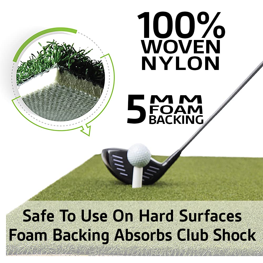 Premium All Turf Mats® Golf Practice Mat - Durable Indoor/Outdoor Golf Hitting Mat with Ball Tray | Perfect for Backyard, Driving Range & Home Golf Training
