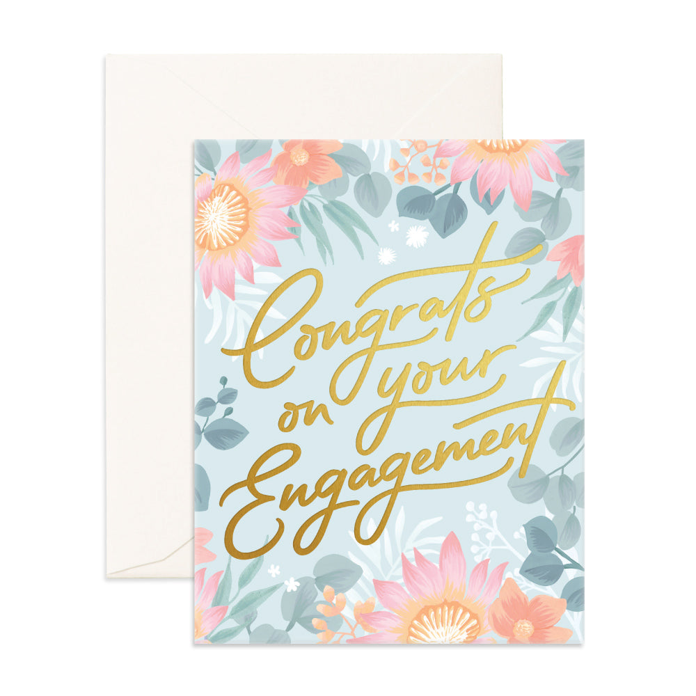 Beautiful Congrats Engagement Greeting Card - Perfect for Wedding Proposals, Anniversaries & Celebrations