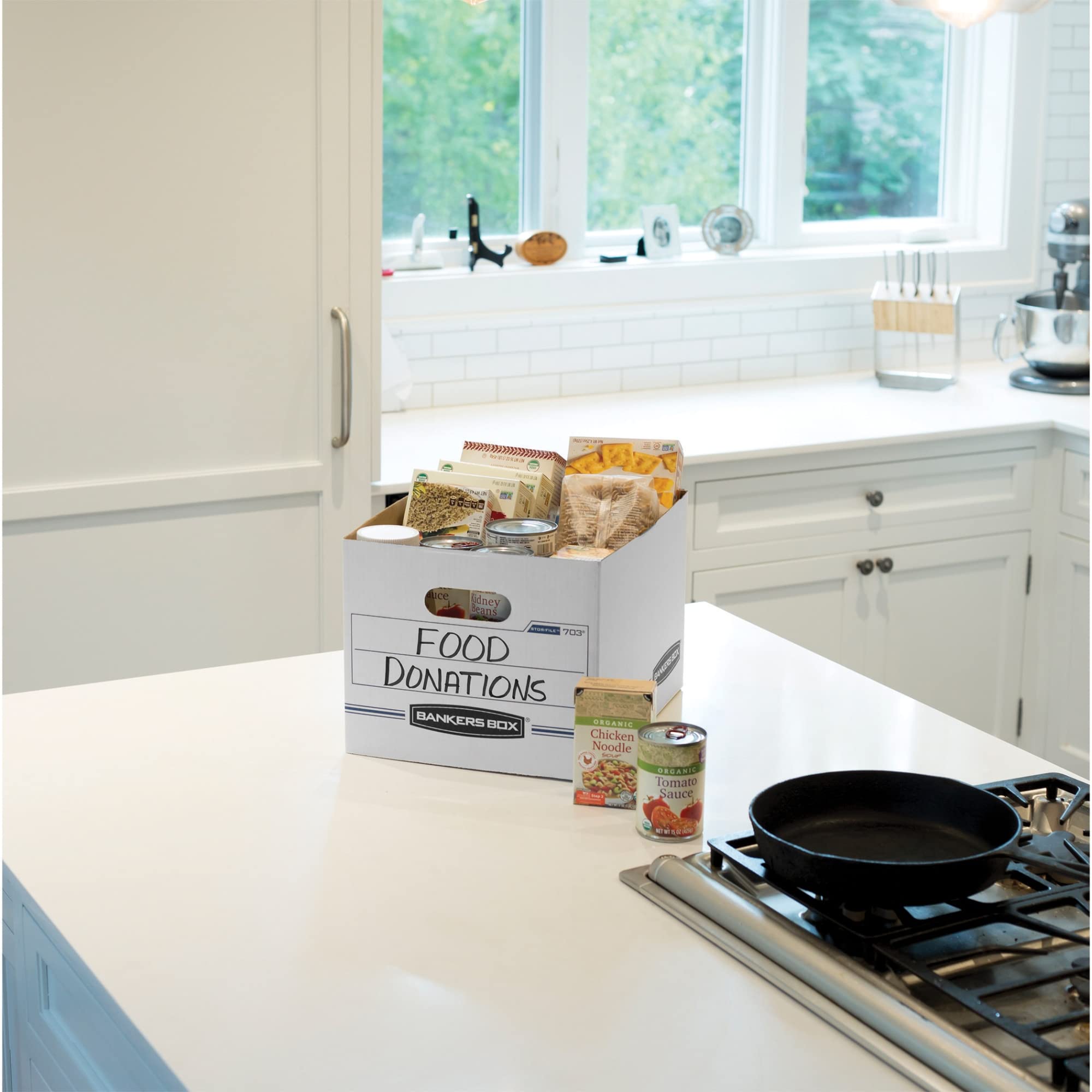Bankers Box® Easylift™ Standard-Duty Storage Boxes with Lift-Off Lids & Built-In Handles - Letter Size (12