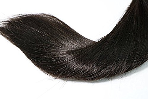 PolestarHair 70 Gram Clip in Human Hair Extensions - 7 Pieces Natural Black (1B) Silky Straight Remy Virgin Hair - 22 Inches for Length & Volume - Perfect for Daily Styling, Parties & Special Occasions