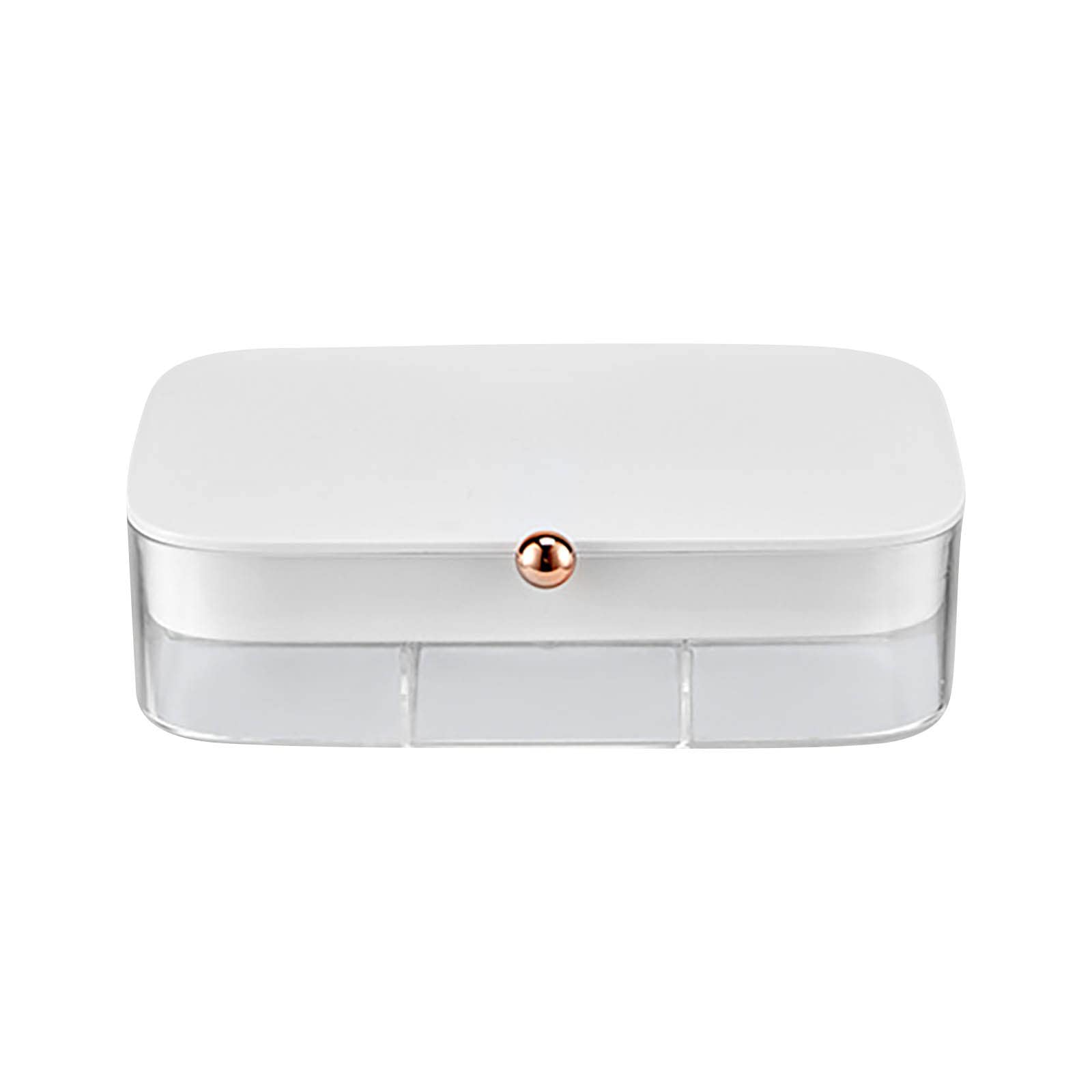 YXWJ Multi Layer Jewelry Organizer Box - Large Capacity Earring, Bracelet & Ring Storage Case with Multiple Compartments - White Jewelry Box for Women | Perfect for Travel, Home Vanity & Gift Giving