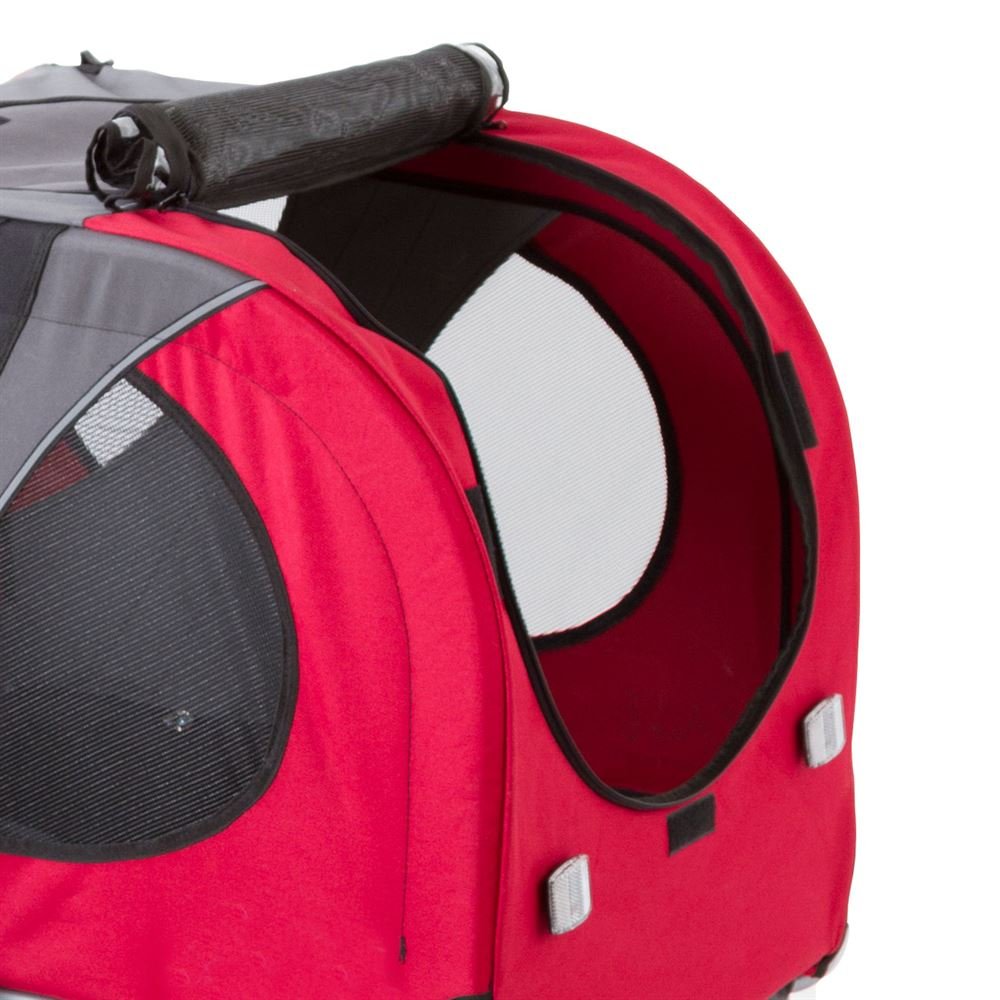 Lucky Dog Red Pet Bicycle Trailer - Pull-Behind Dog Carrier for Small to Medium Dogs - Perfect for Cycling, Jogging & Outdoor Adventures with Your Pet